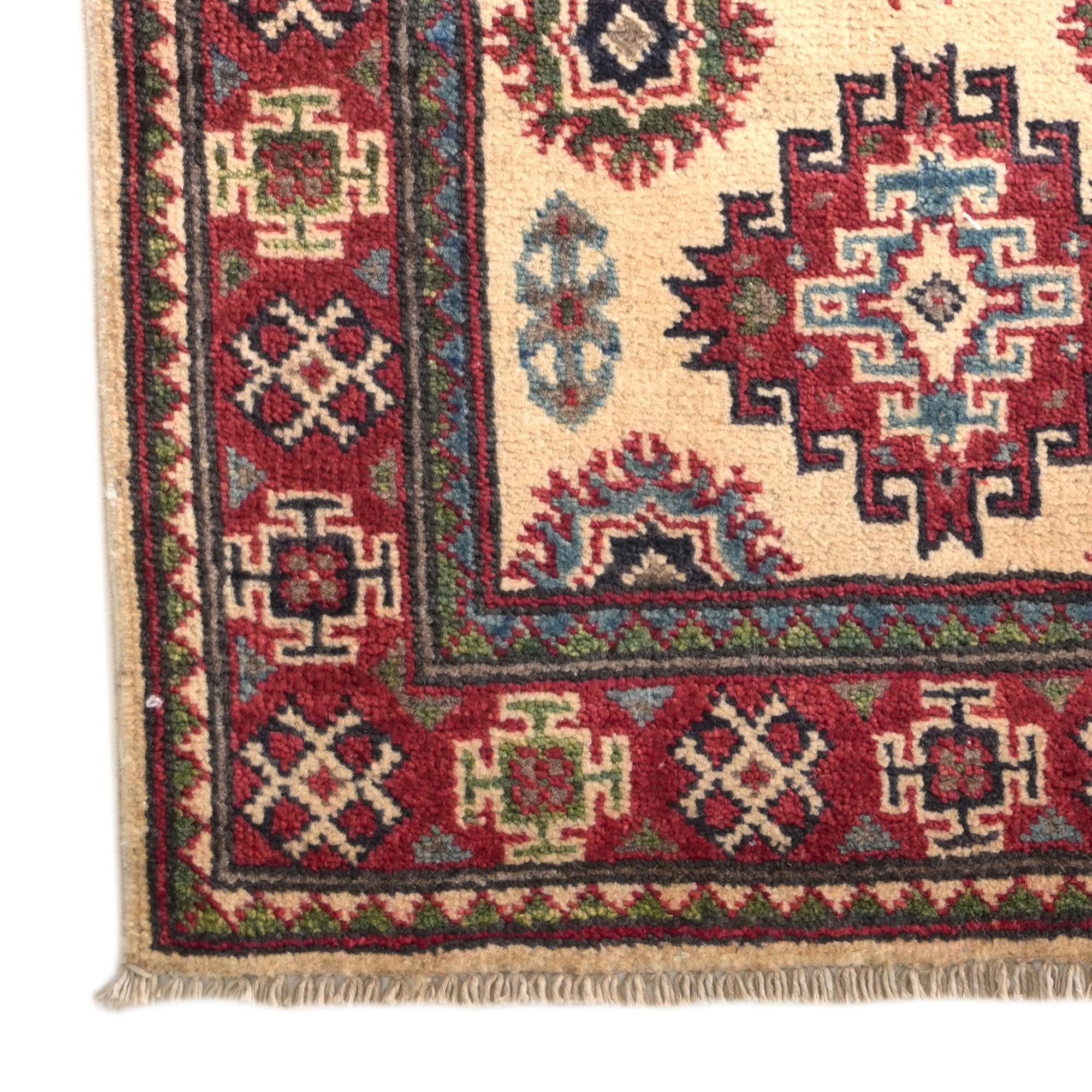 2' 1 x 3' Hand Knotted Kazak Rug