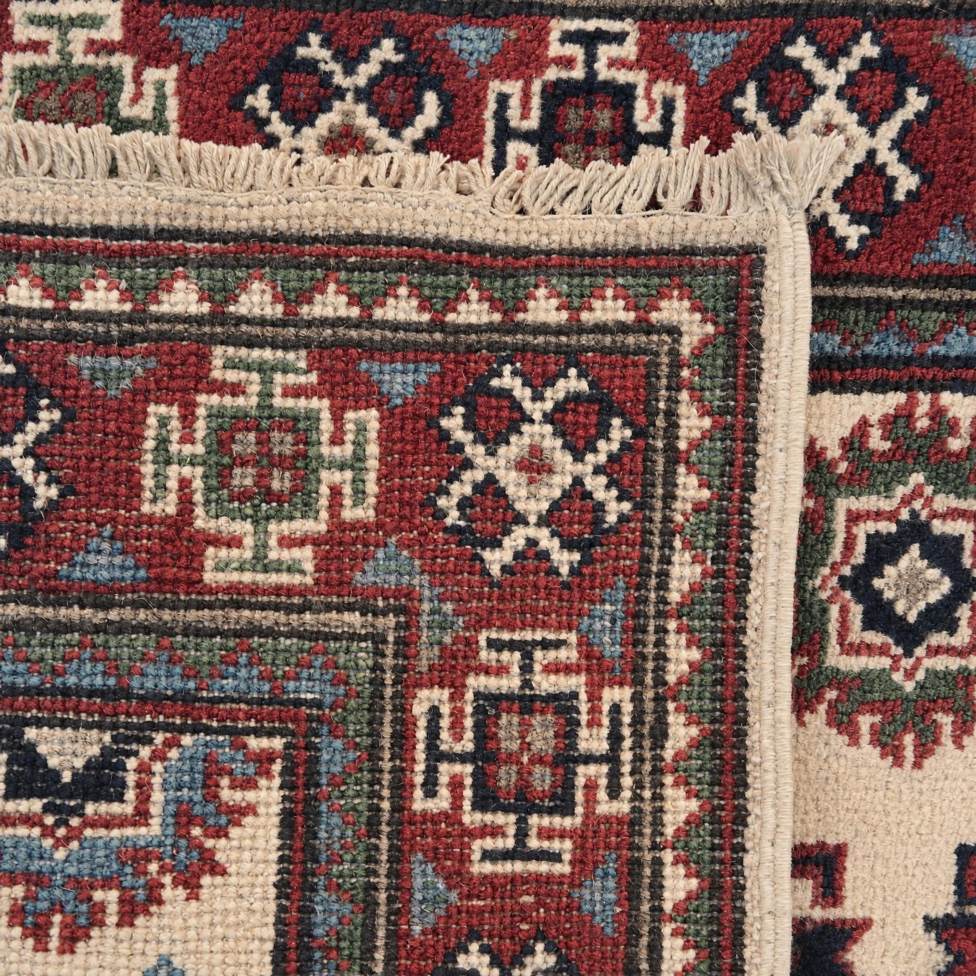 65cm x 90cm Hand Knotted Kazak Rug