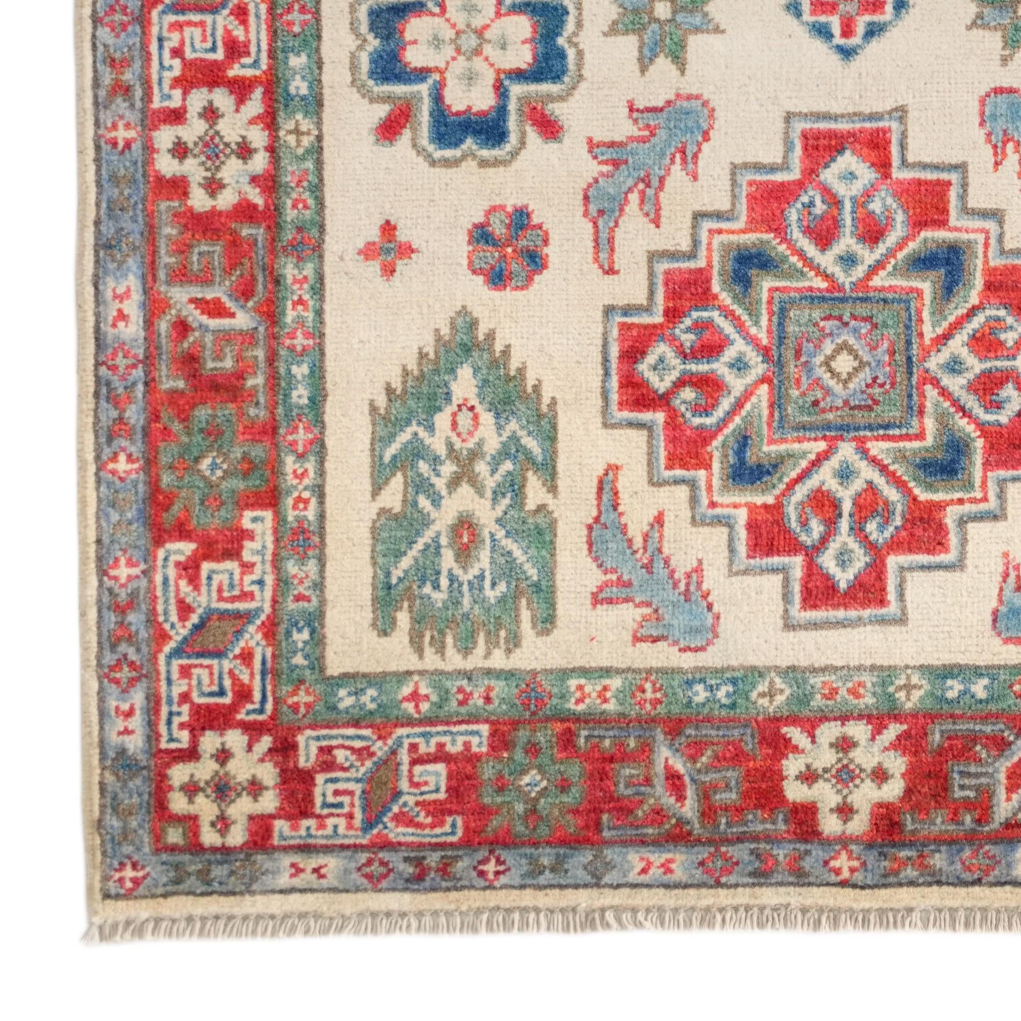 95cm x 155cm Hand Knotted Kazak Rug
