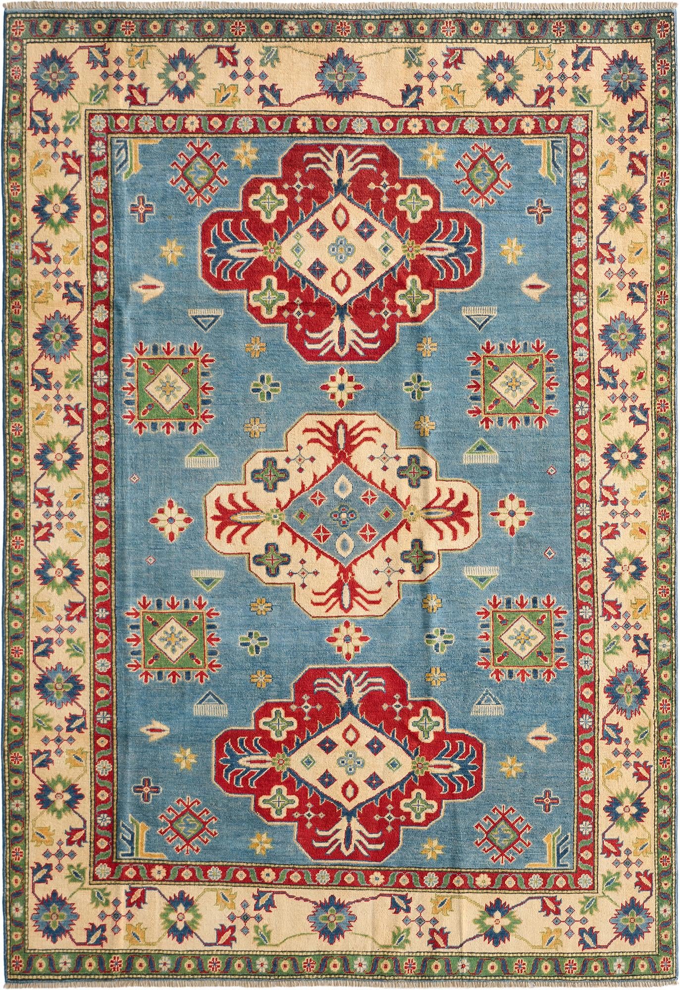 Detail image 2 of 10: 6' 8 x 9' 9 Hand Knotted Kazak Rug