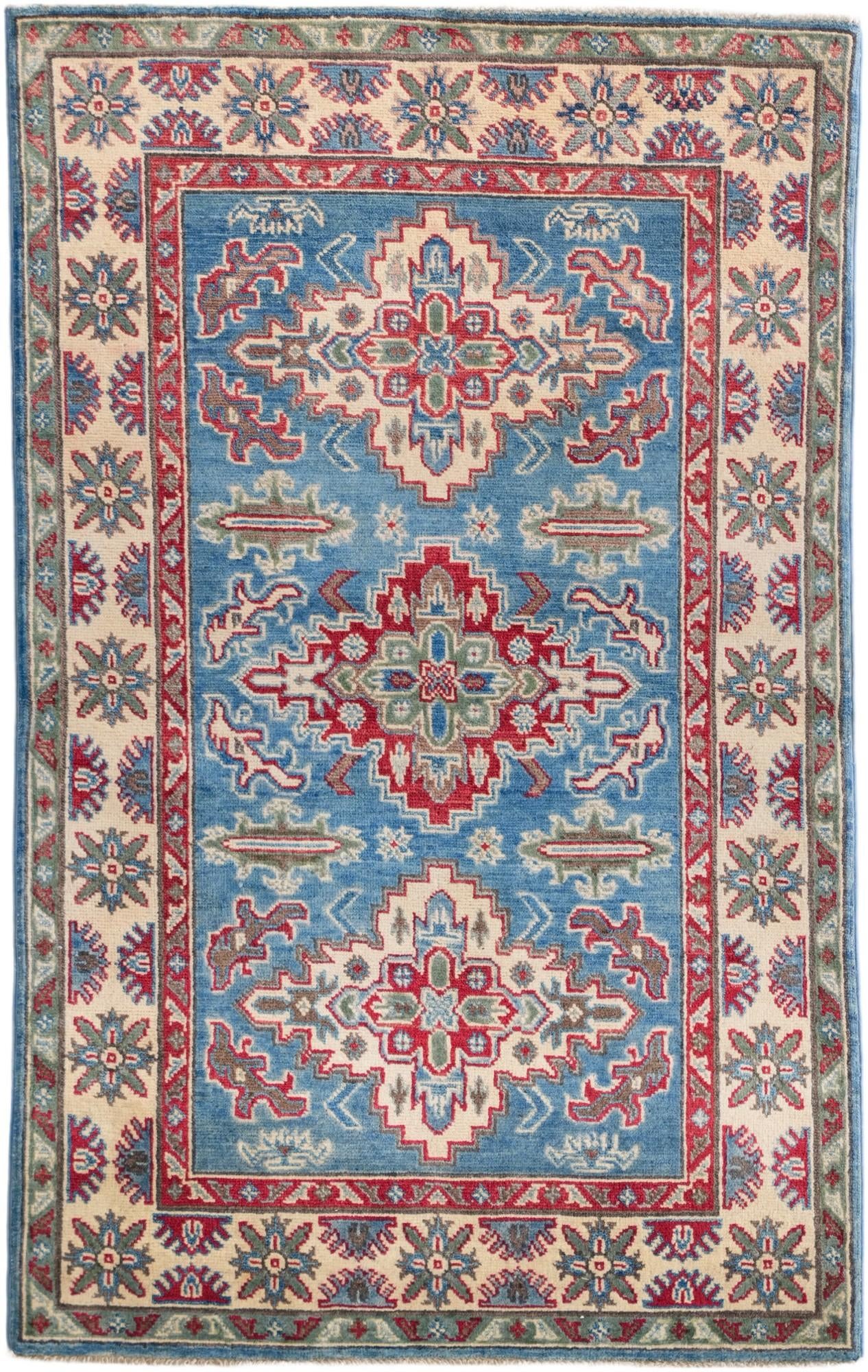 3' 2 x 5' Hand Knotted Kazak Rug