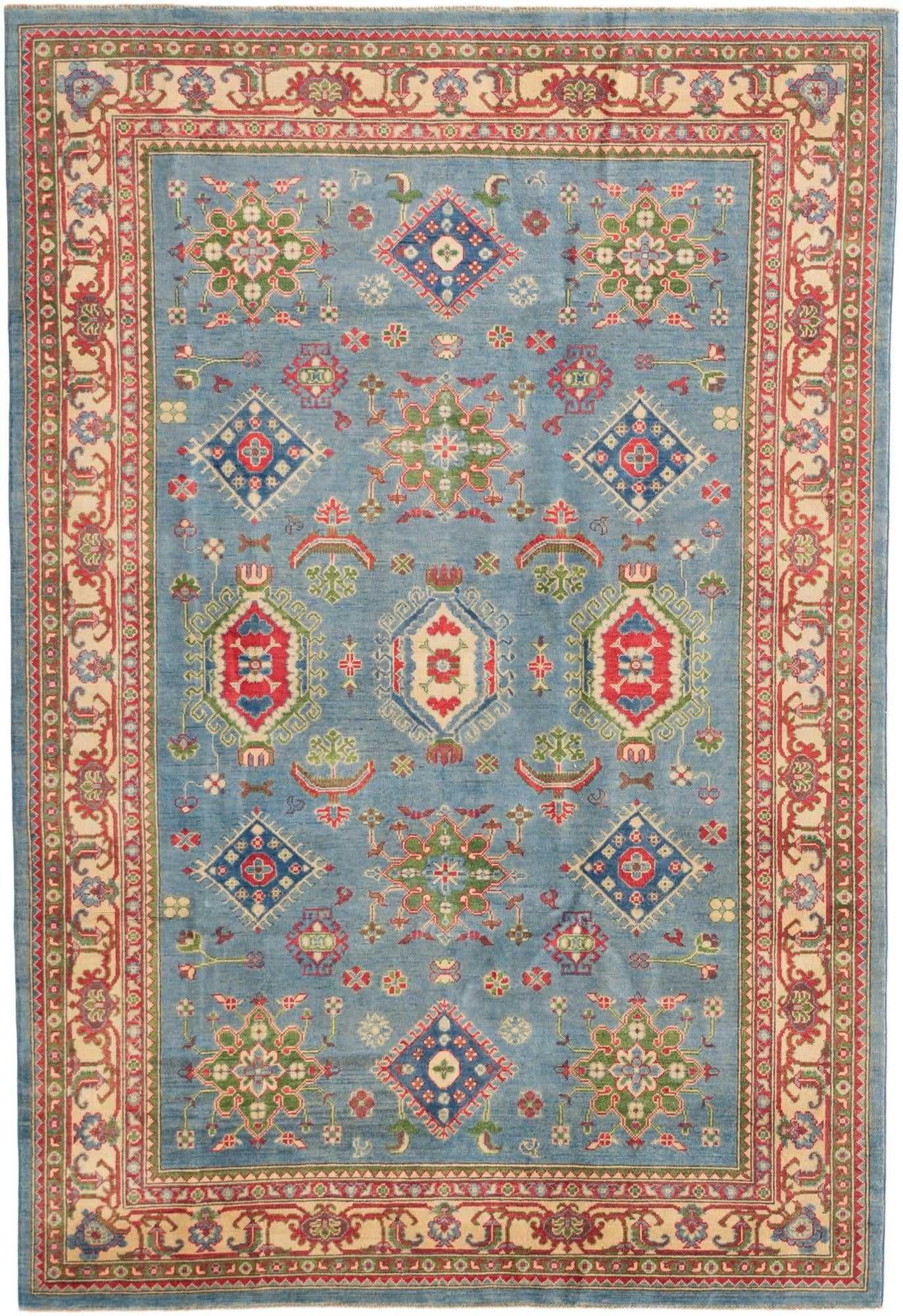 6' 7 x 9' 7 Hand Knotted Kazak Rug