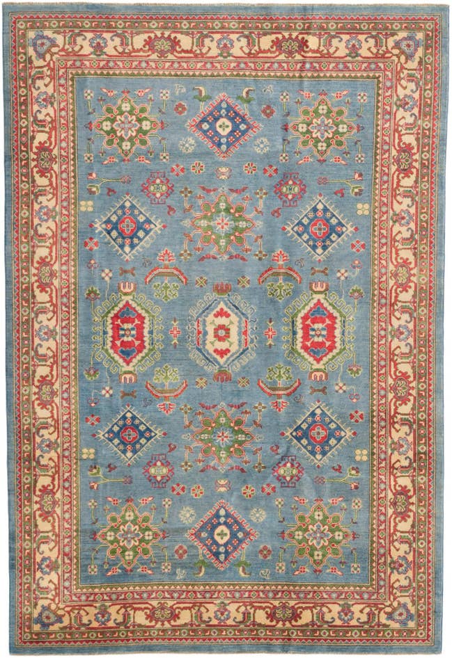 Detail image of 200cm x 290cm anudado a mano Kazak Alfombra