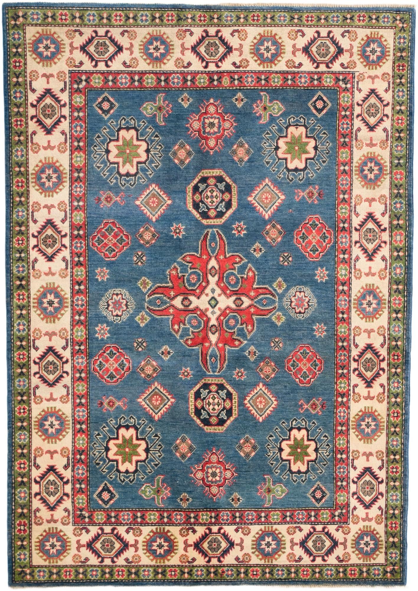 5' 2 x 7' 3 Hand Knotted Kazak Rug