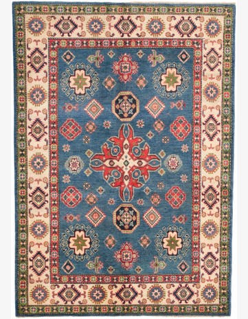 5' 2 x 7' 3 Hand Knotted Kazak Rug