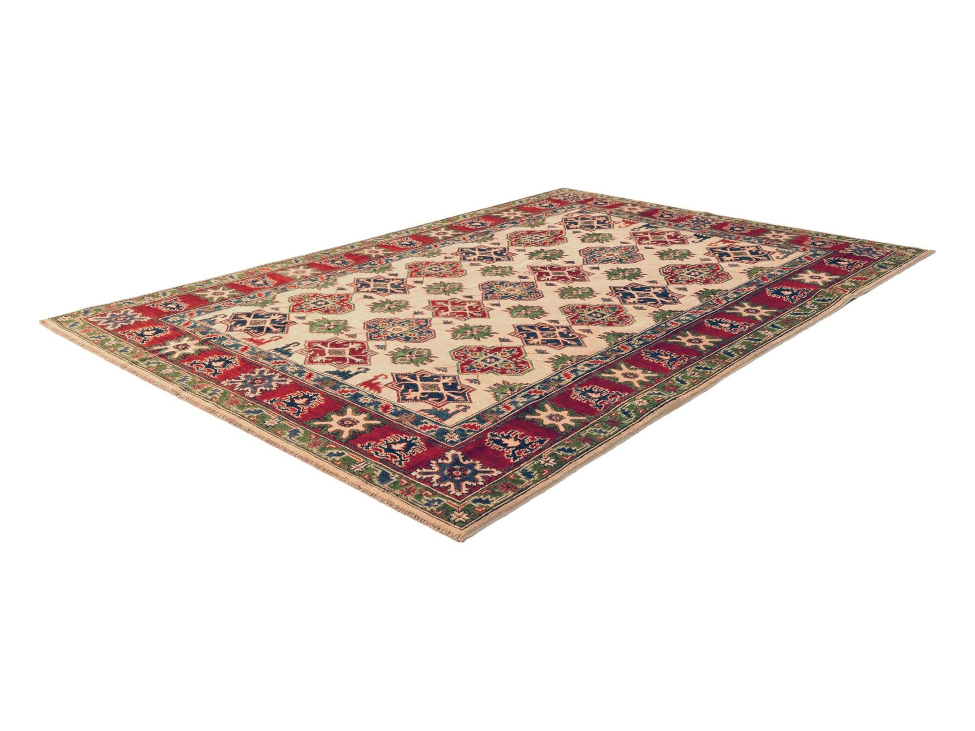 6' x 8' 10 Hand Knotted Kazak Rug