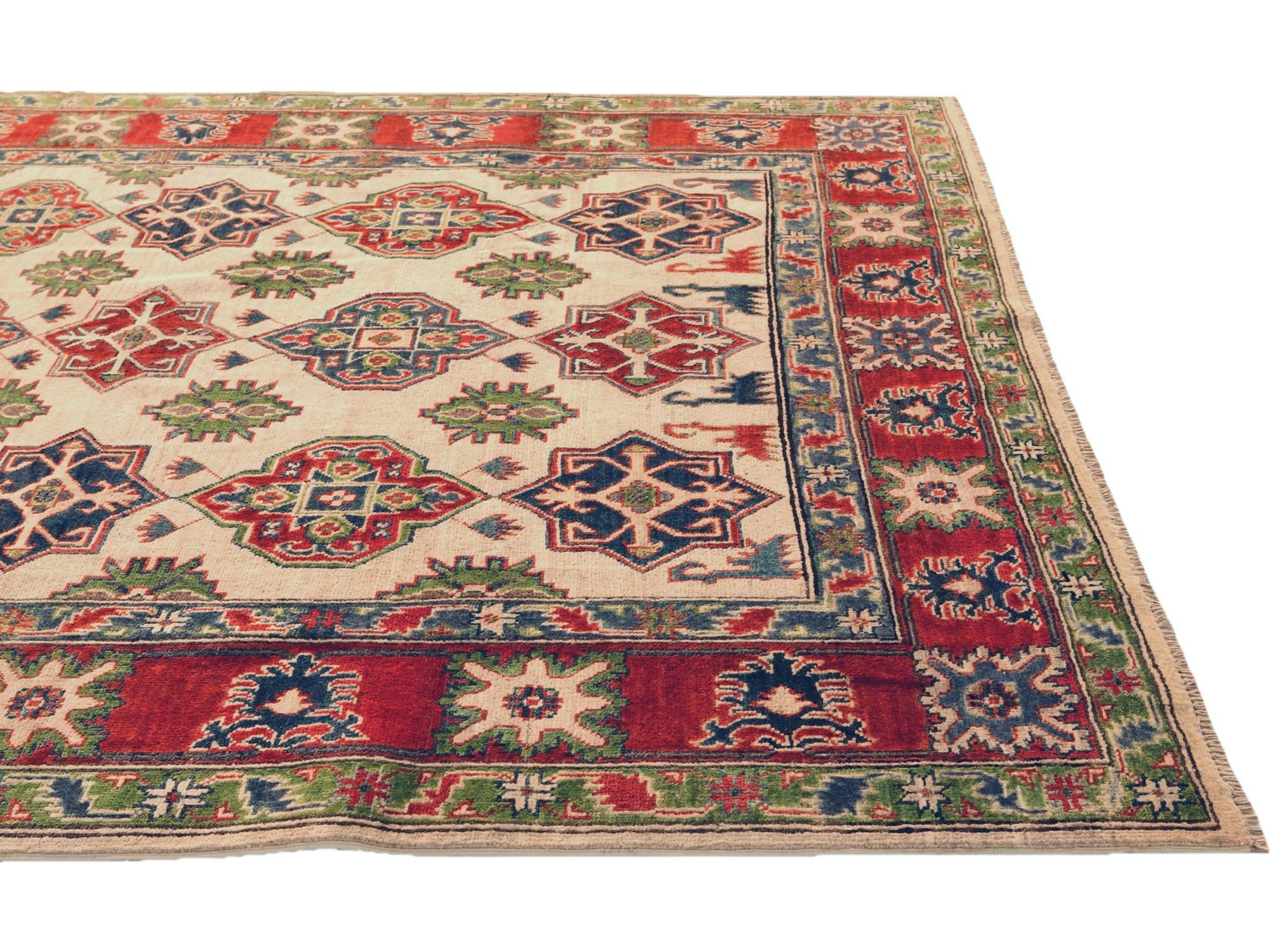 6' x 8' 10 Hand Knotted Kazak Rug
