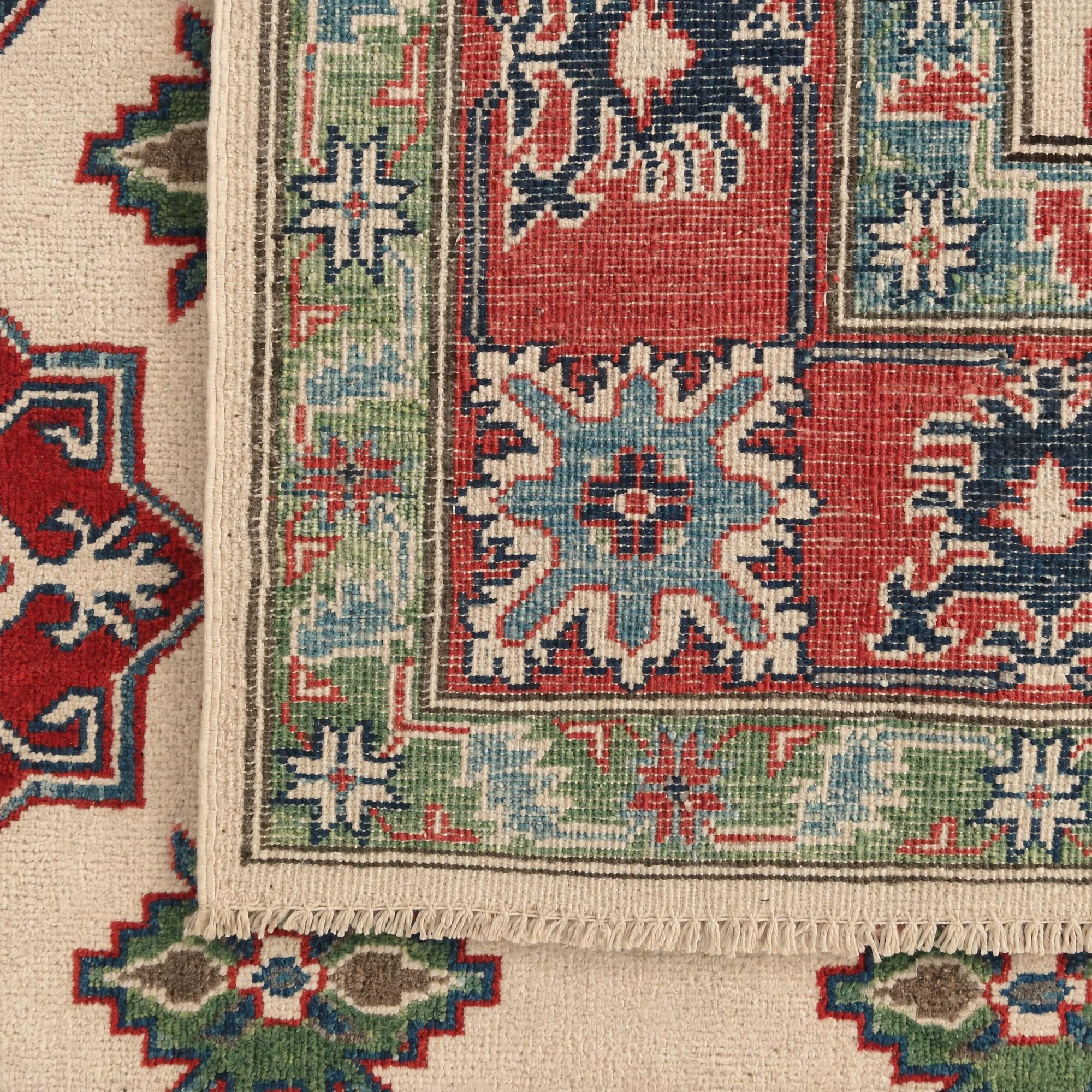 185cm x 270cm Hand Knotted Kazak Rug