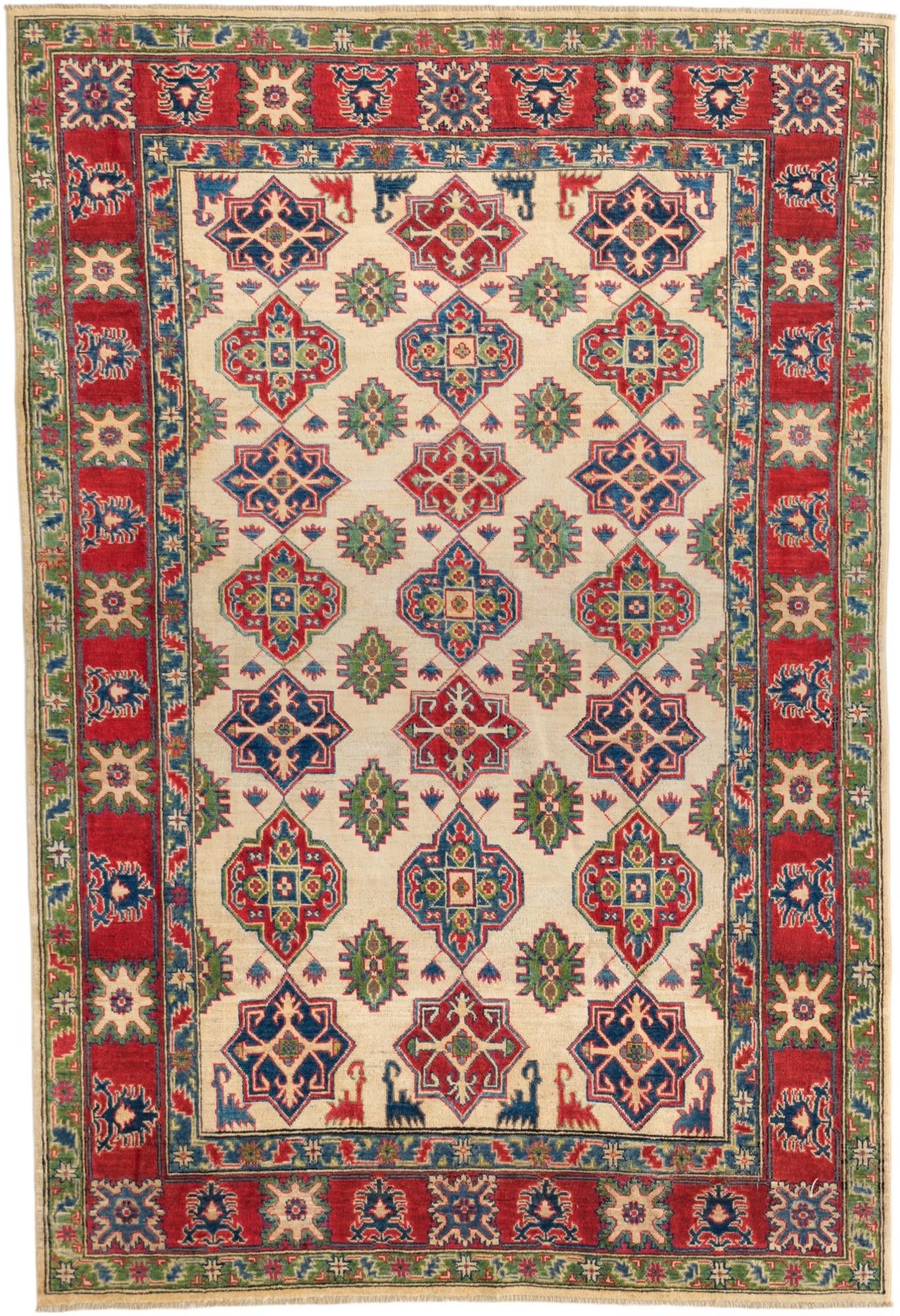 6' x 8' 10 Hand Knotted Kazak Rug