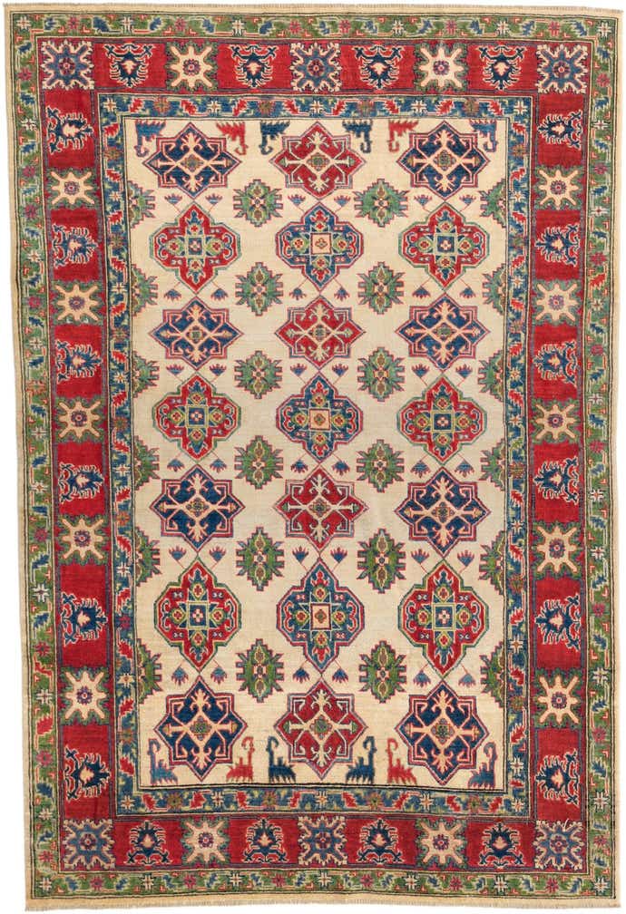 6' x 8' 10 Hand Knotted Kazak Rug