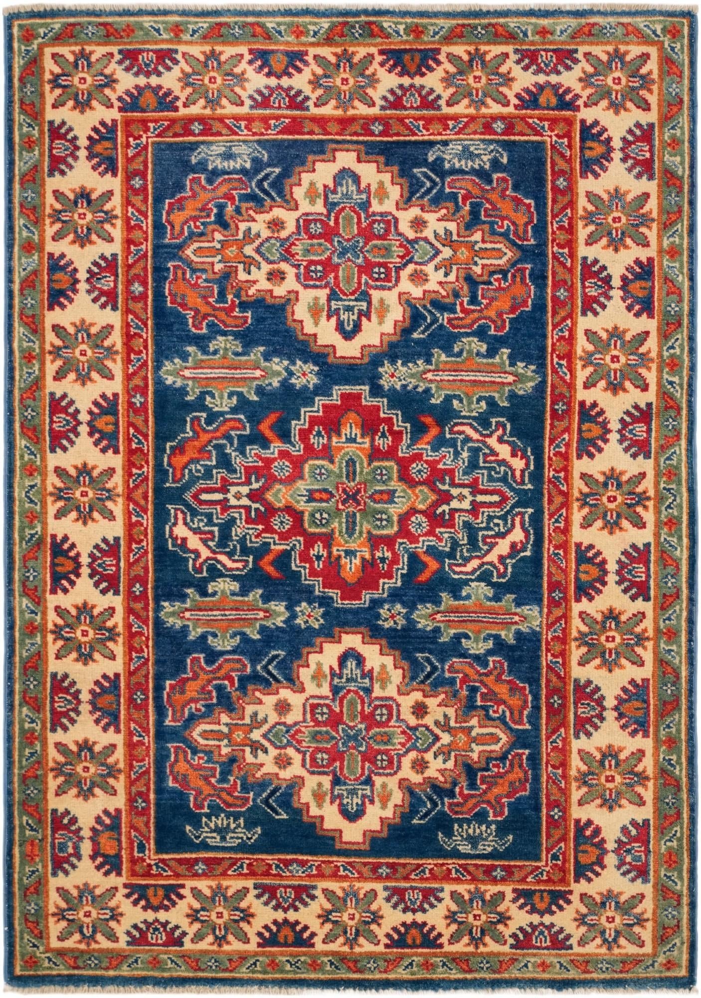 3' 3 x 4' 8 Hand Knotted Kazak Rug