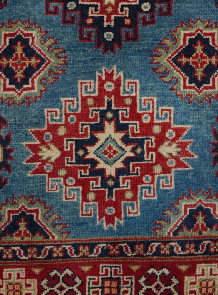 3' 4 x 4' 11 Hand Knotted Kazak Rug