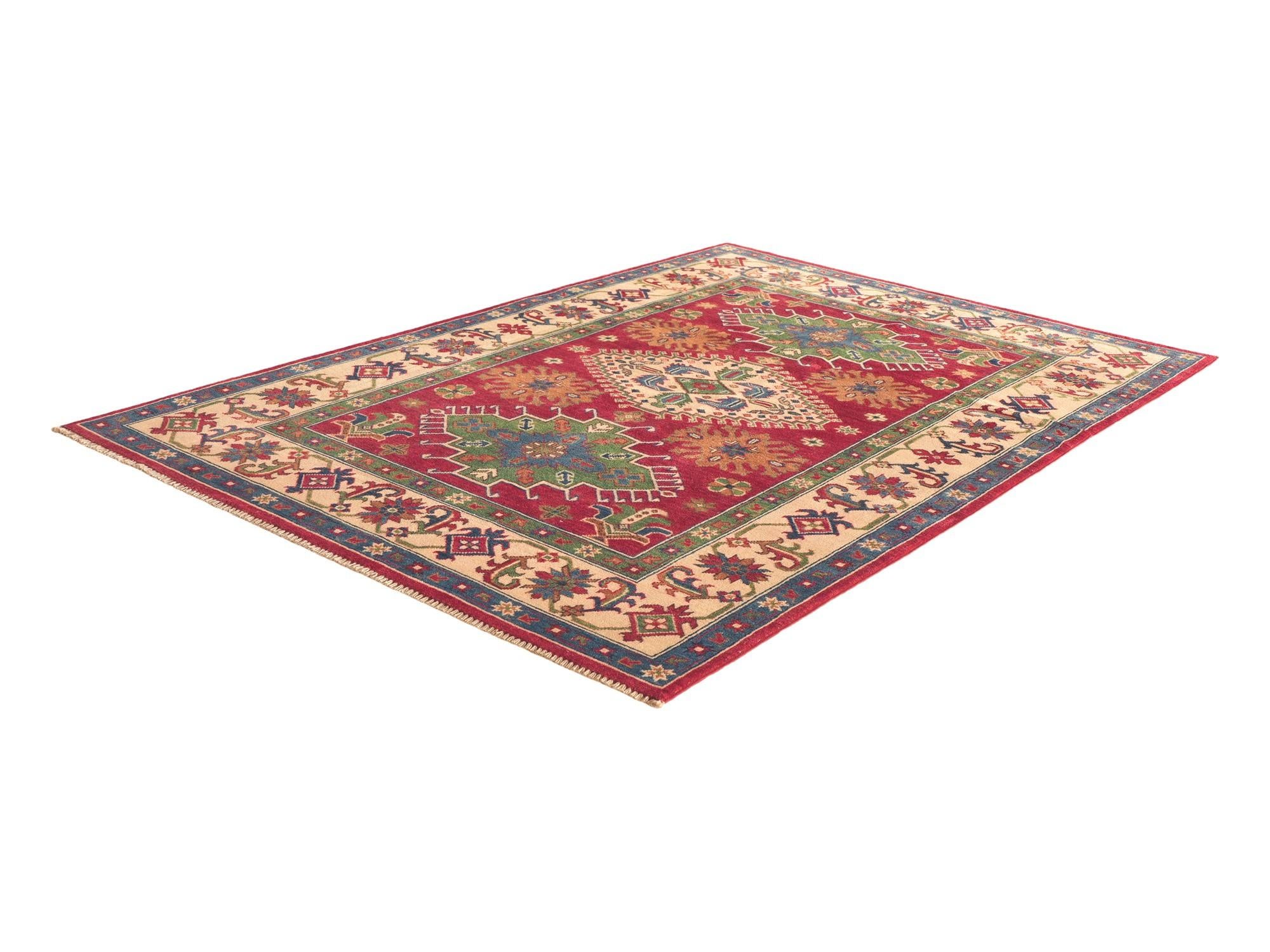 Detail image 4 of 10: 4' 11 x 7' 1 Hand Knotted Kazak Rug