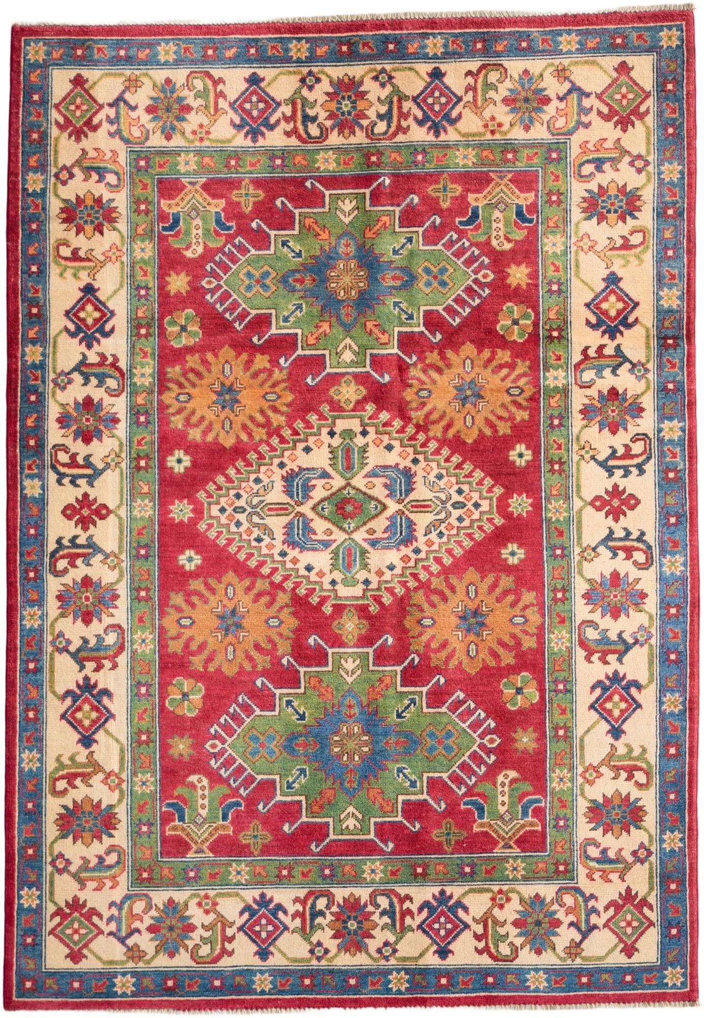 Detail image 2 of 10: 4' 11 x 7' 1 Hand Knotted Kazak Rug