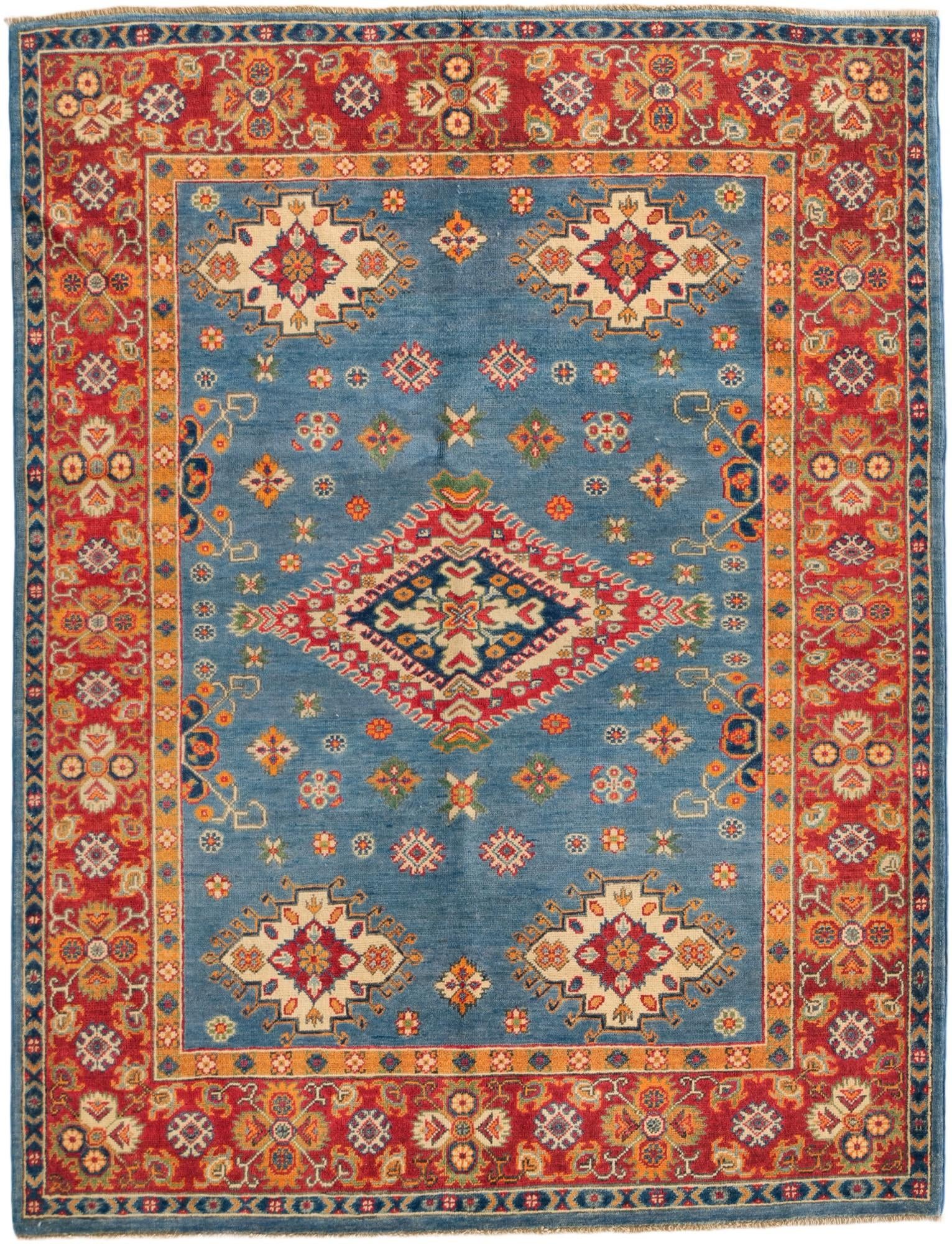5' 1 x 6' 8 Hand Knotted Kazak Rug
