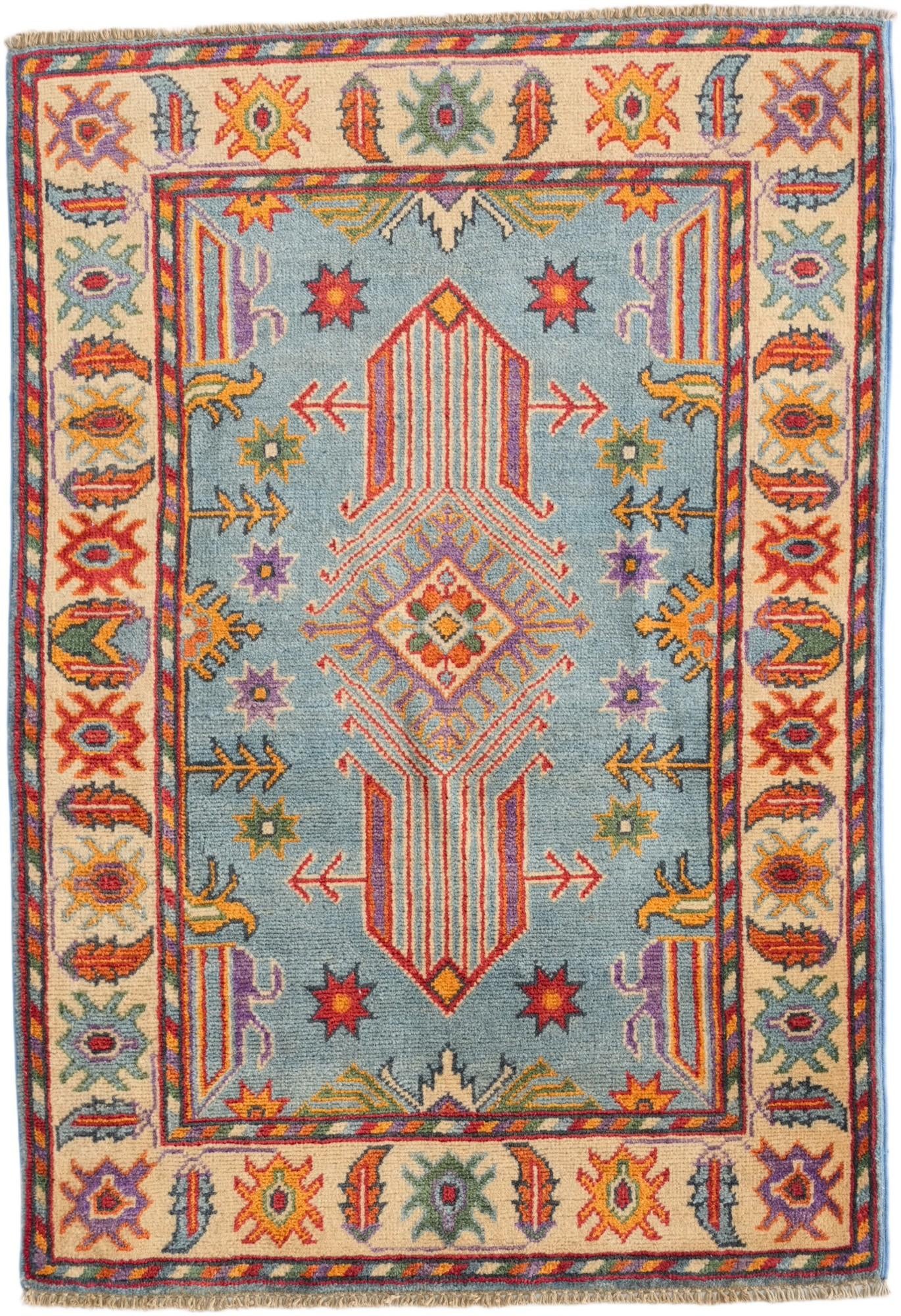 2' 8 x 3' 11 Hand Knotted Kazak Rug