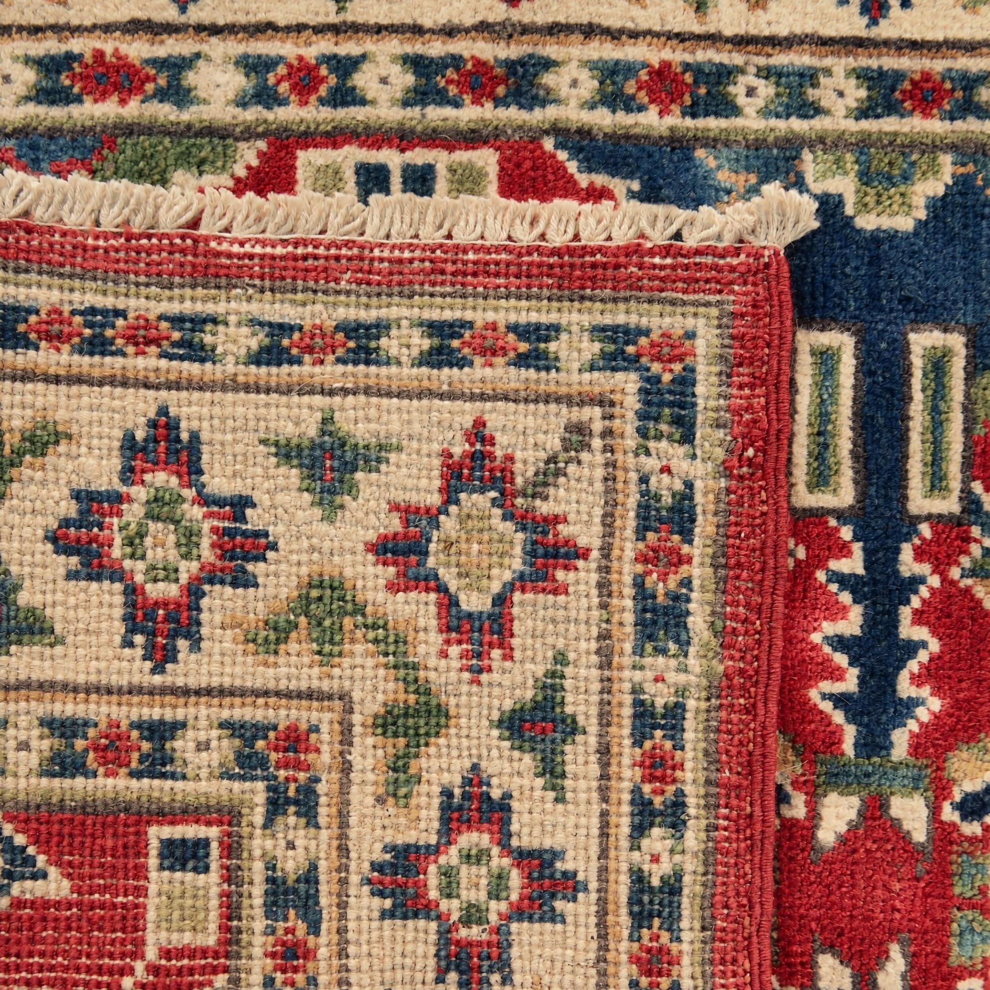 80cm x 125cm Hand Knotted Kazak Rug