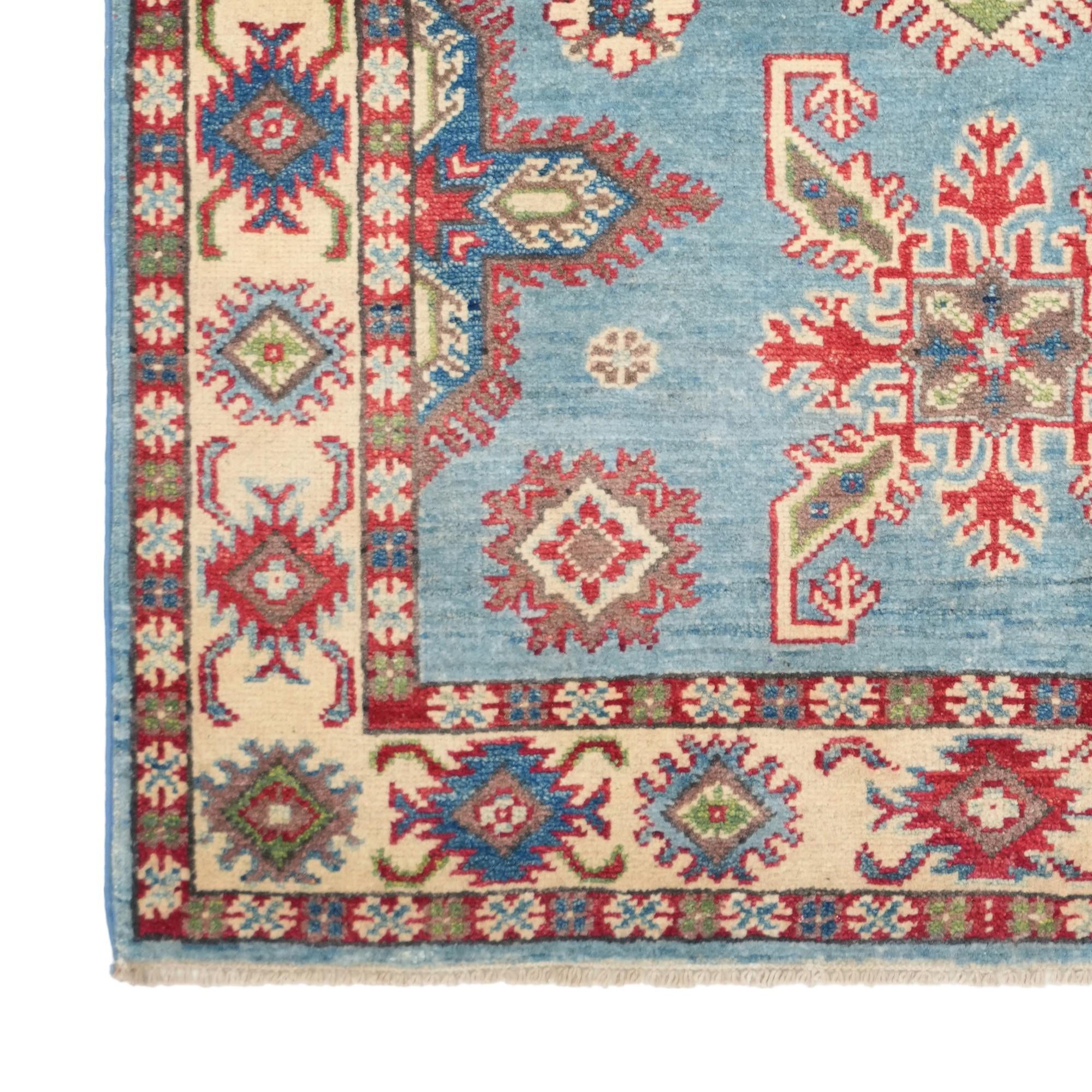 3' 5 x 5' Hand Knotted Kazak Rug