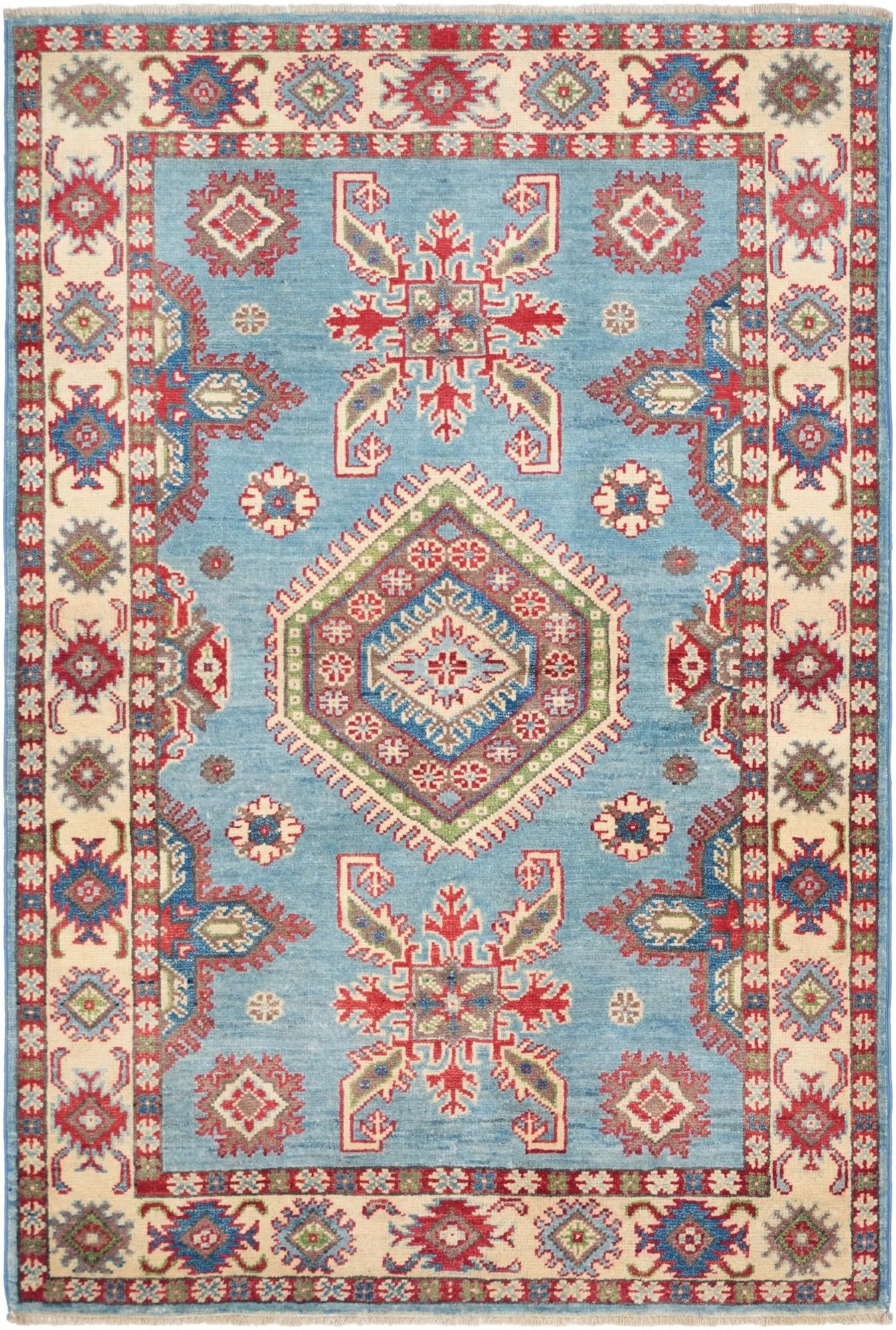 3' 5 x 5' Hand Knotted Kazak Rug