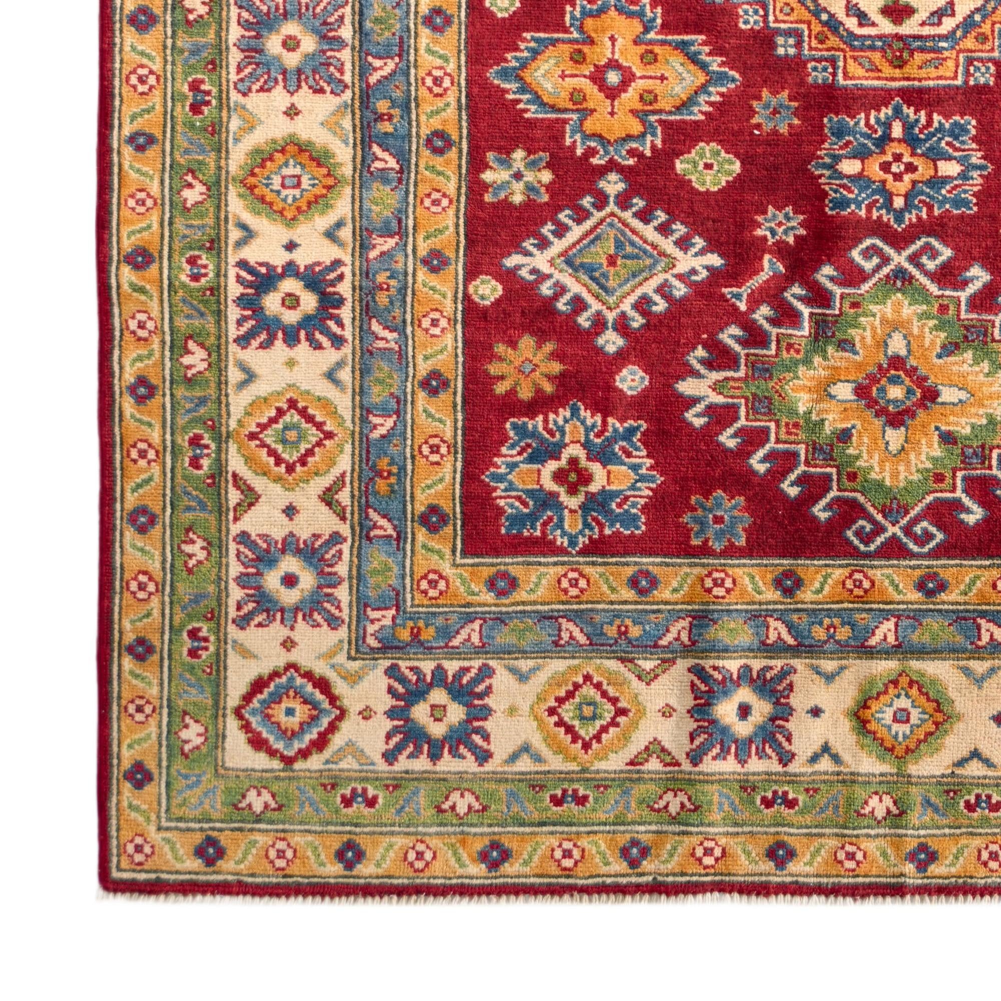 155cm x 195cm Hand Knotted Kazak Rug