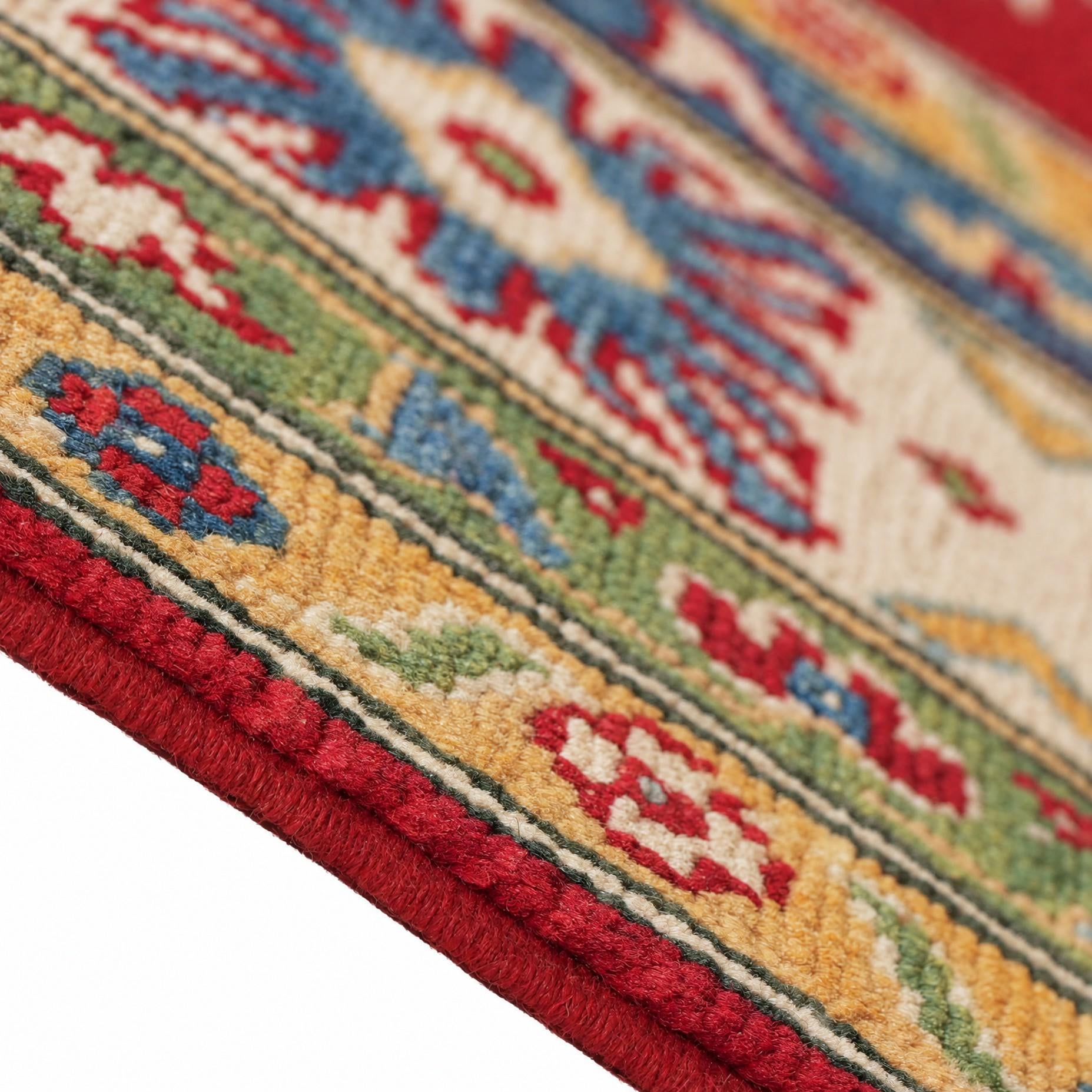 155cm x 195cm Handgeknüpft Kazak Teppich