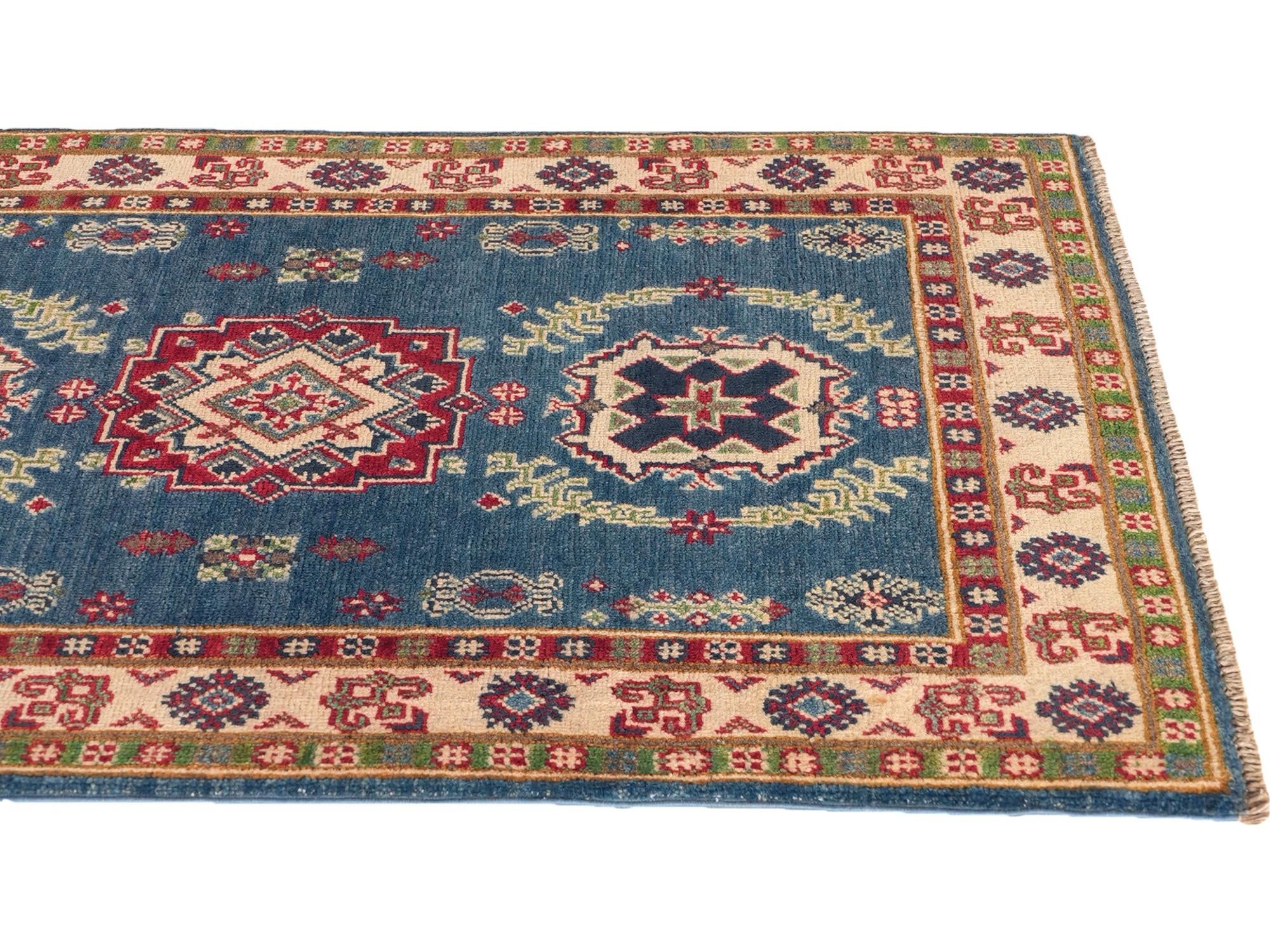 90cm x 125cm Hand Knotted Kazak Rug