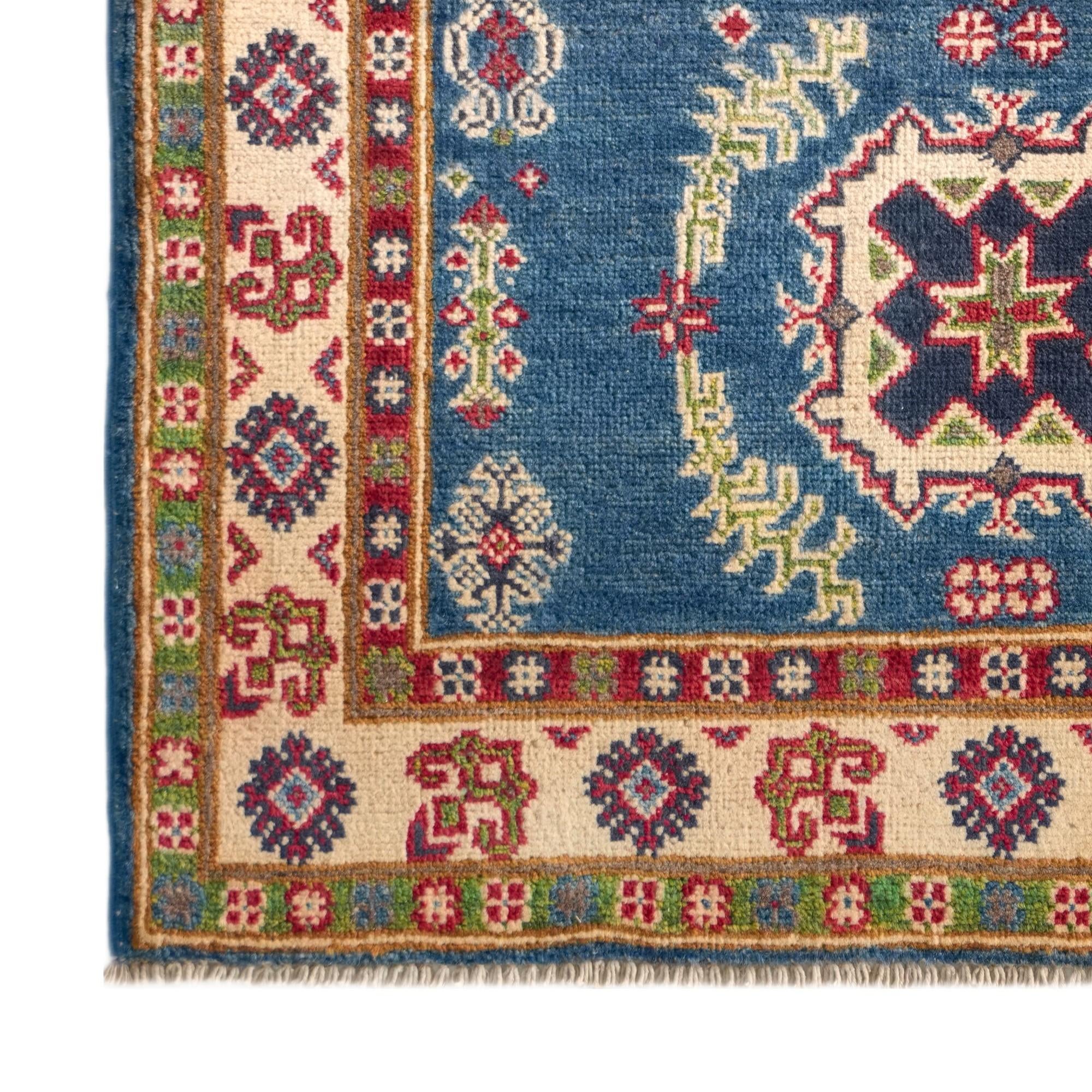 90cm x 125cm Hand Knotted Kazak Rug