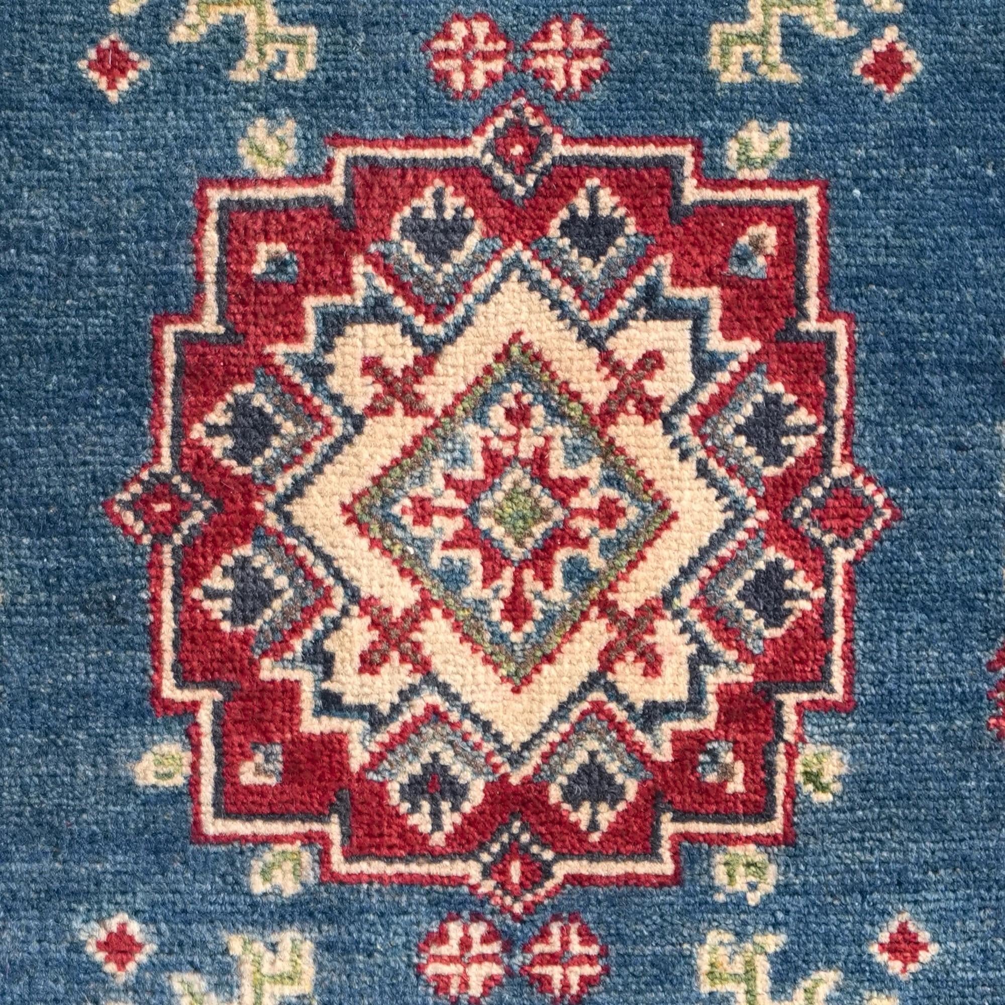 90cm x 125cm Hand Knotted Kazak Rug