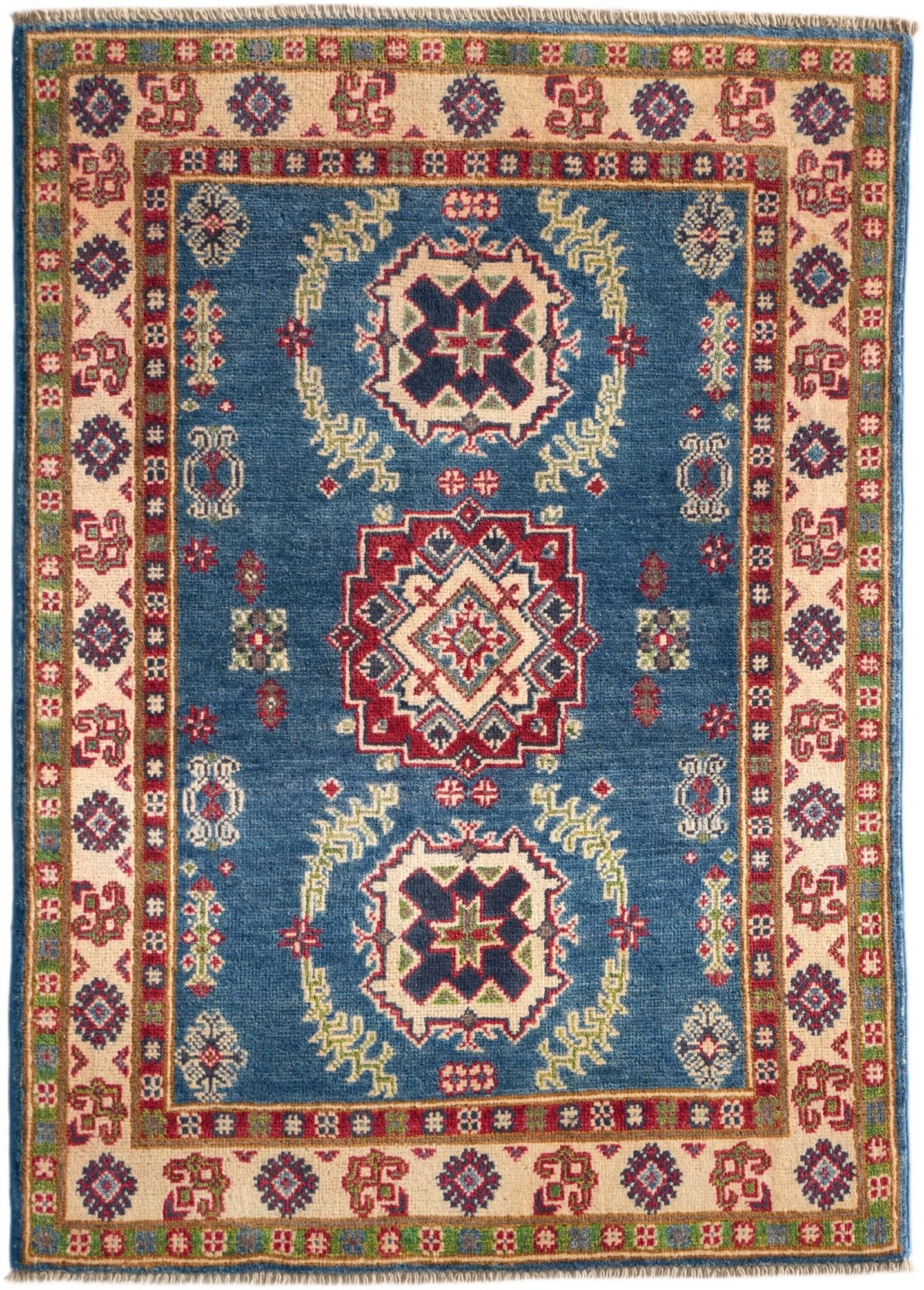 90cm x 125cm Hand Knotted Kazak Rug