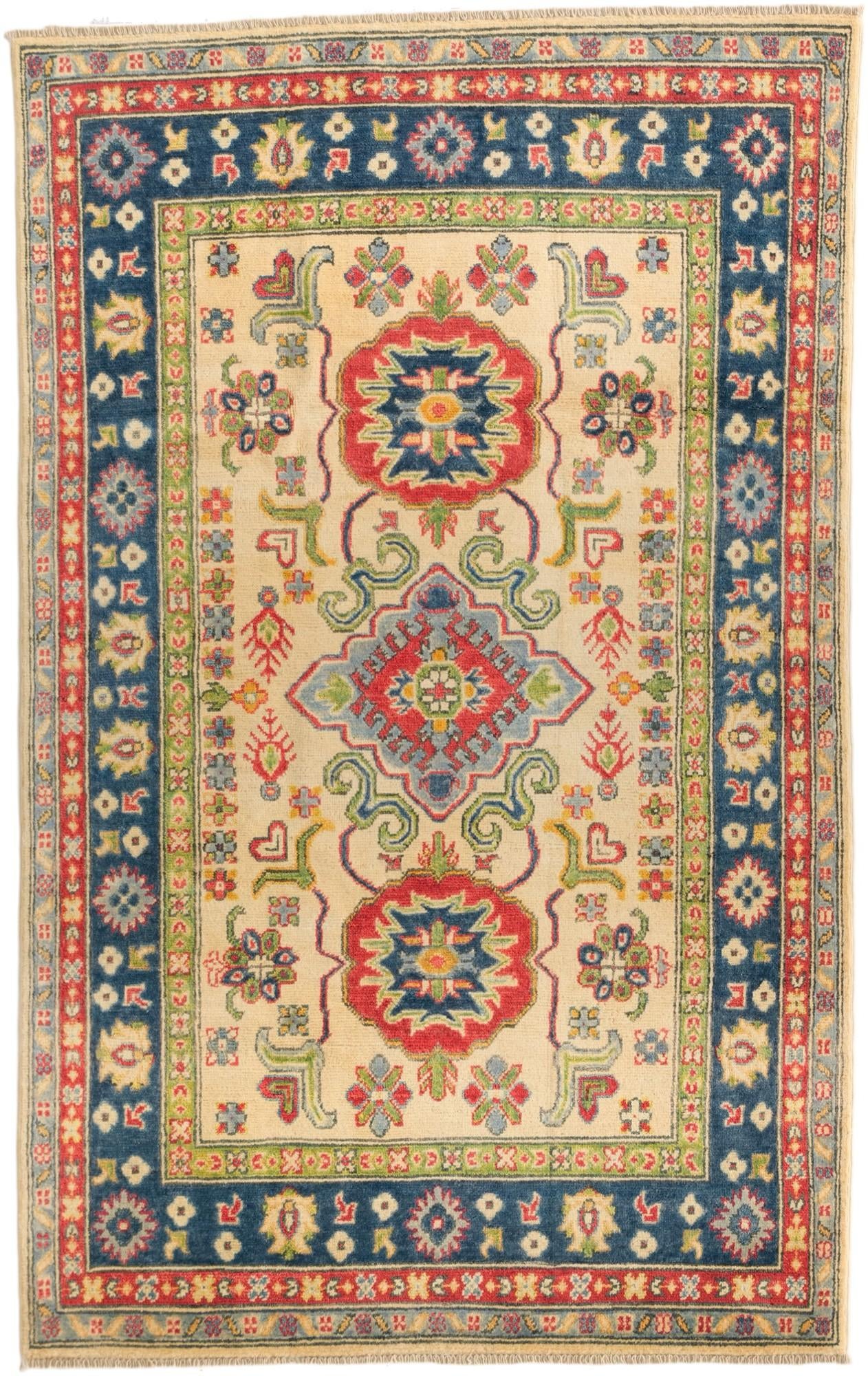 3' 11 x 6' 2 Hand Knotted Kazak Rug