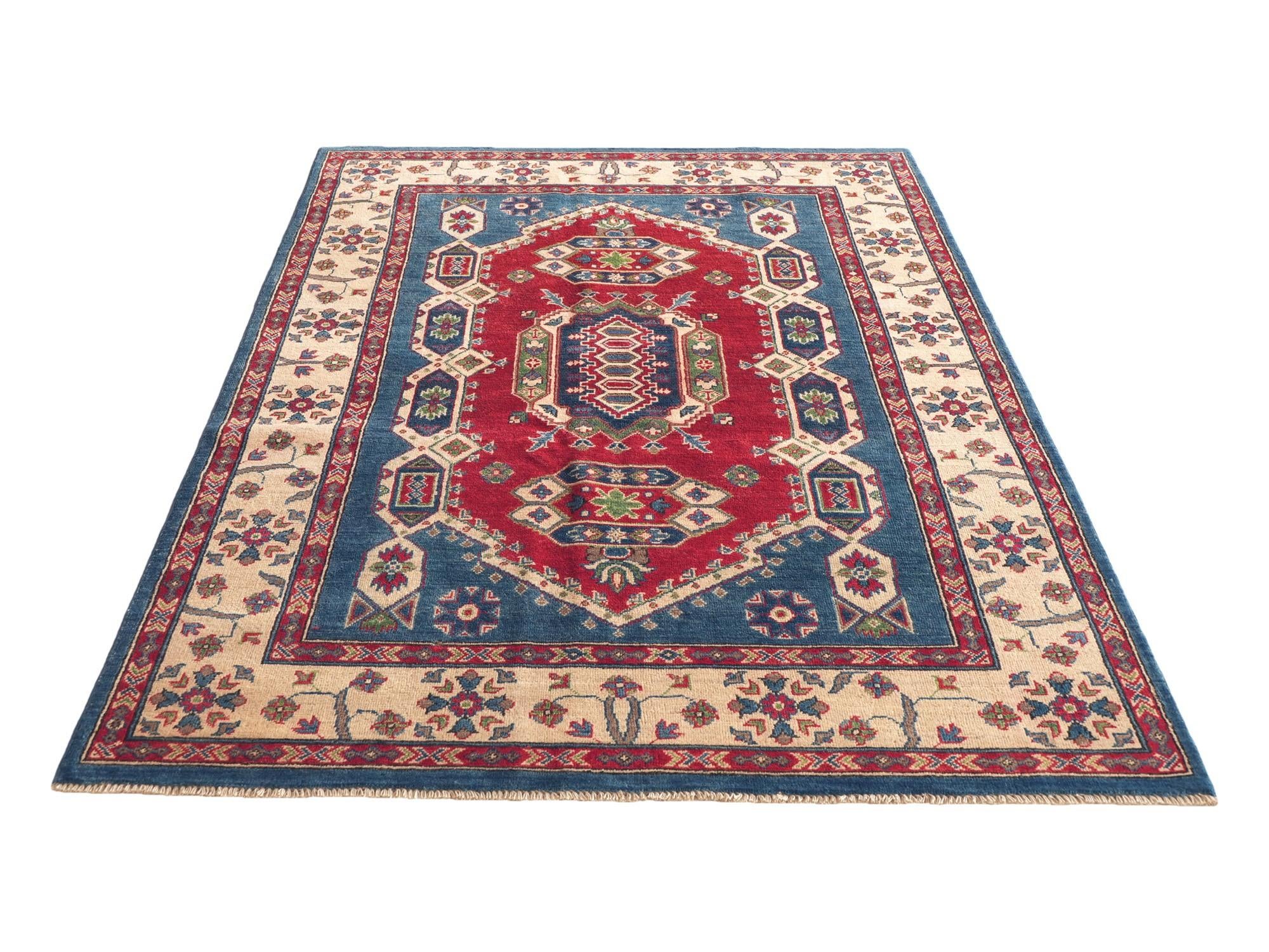 5' x 7' 5 Hand Knotted Kazak Rug