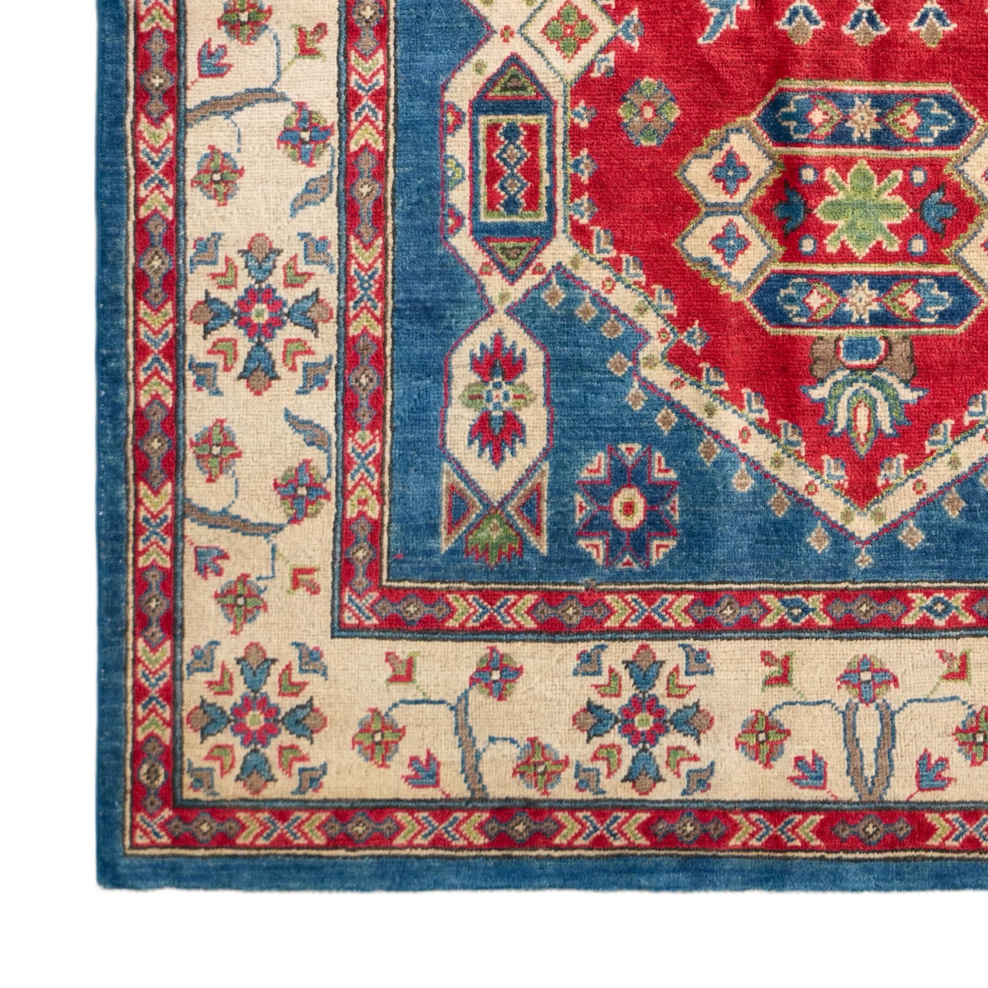 5' x 7' 5 Hand Knotted Kazak Rug