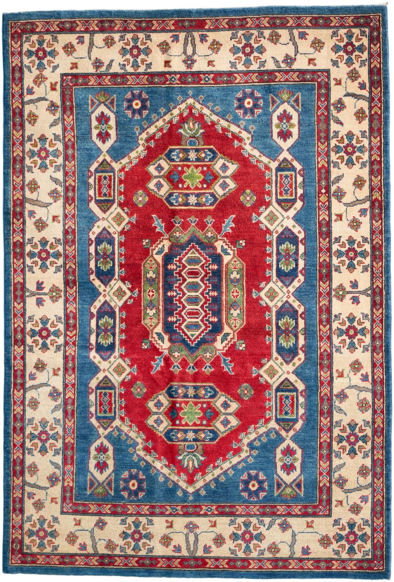 5' x 7' 5 Hand Knotted Kazak Rug