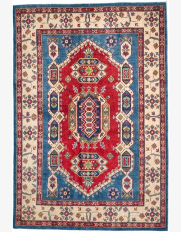 5' x 7' 5 Hand Knotted Kazak Rug