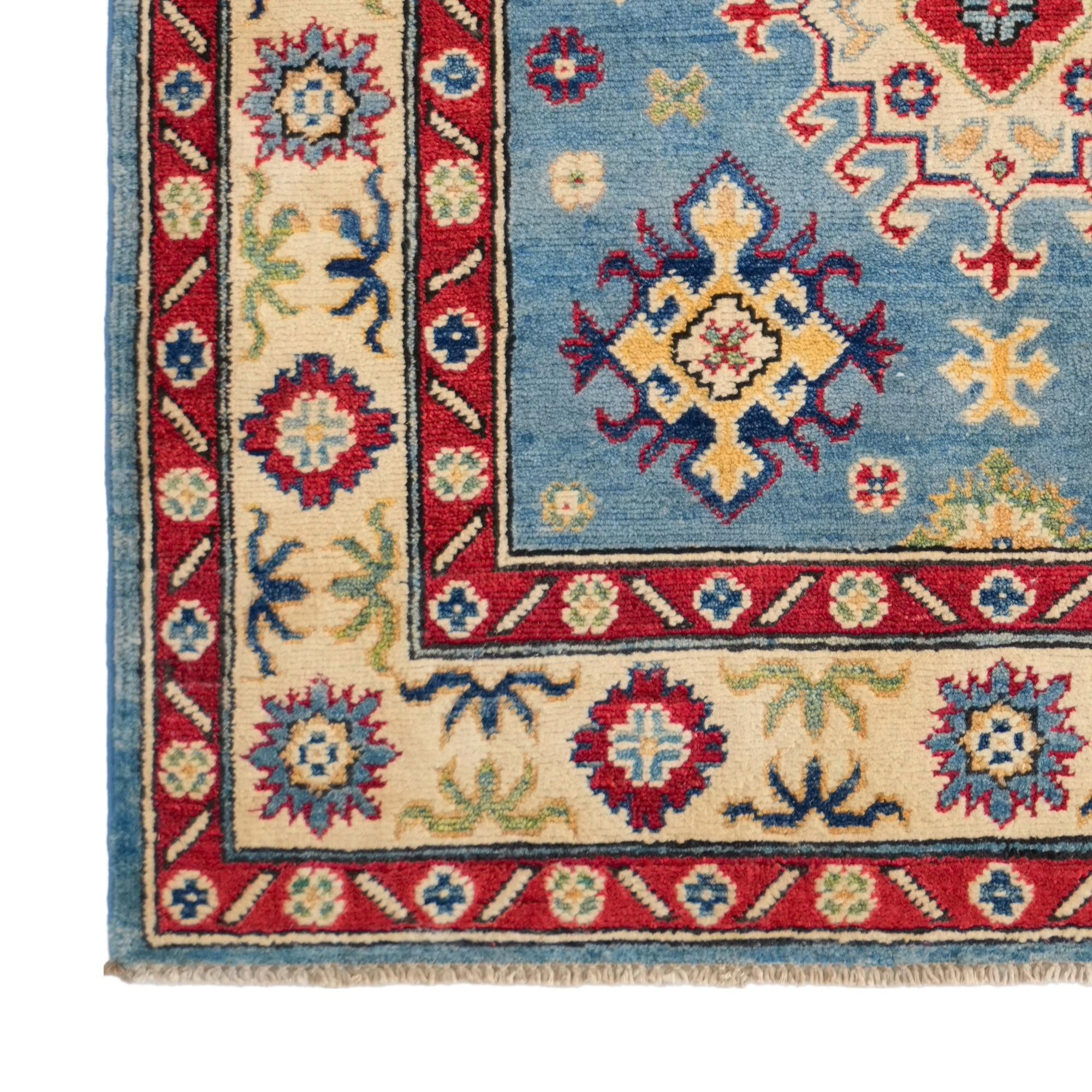 3' 4 x 5' 2 Hand Knotted Kazak Rug