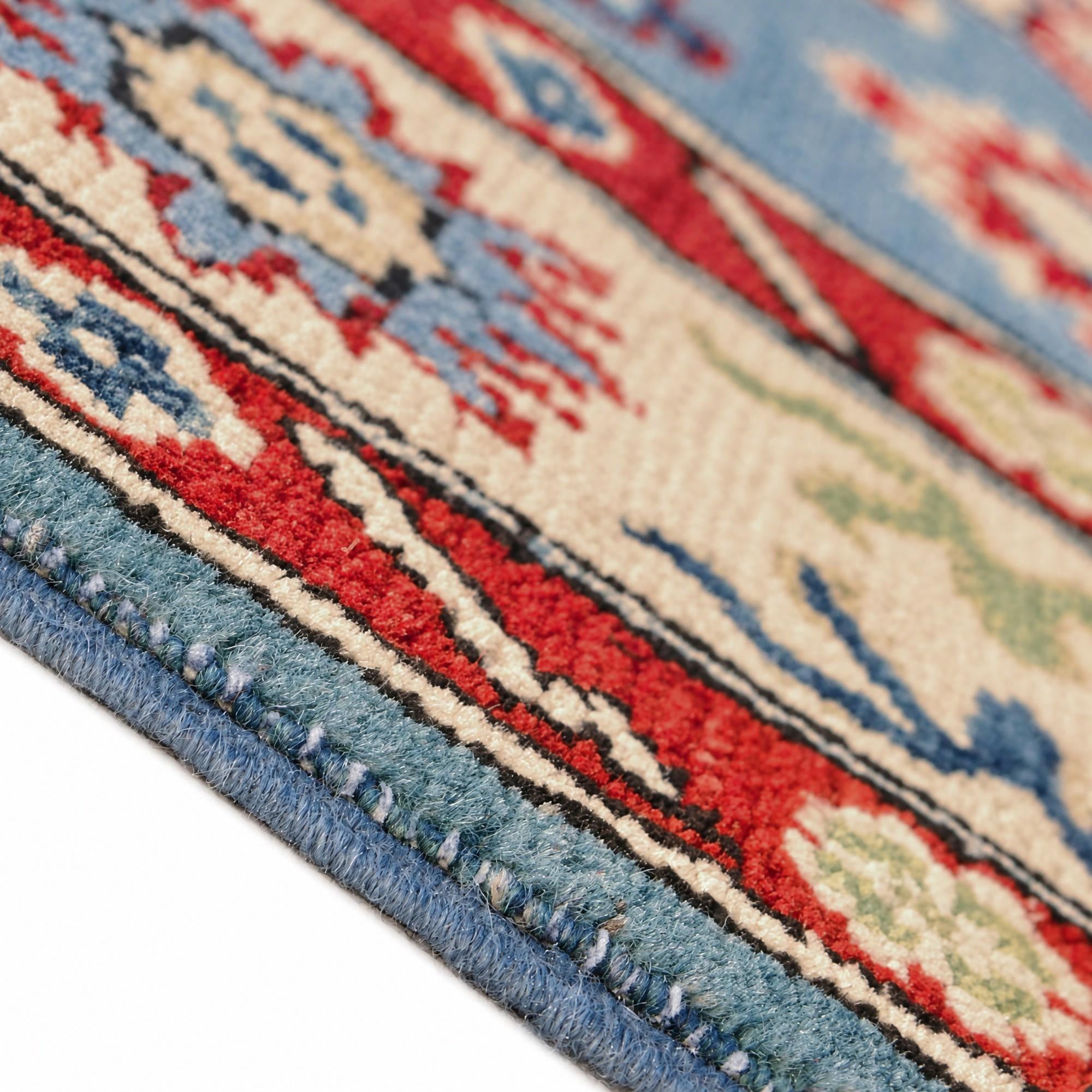 3' 4 x 5' 2 Hand Knotted Kazak Rug