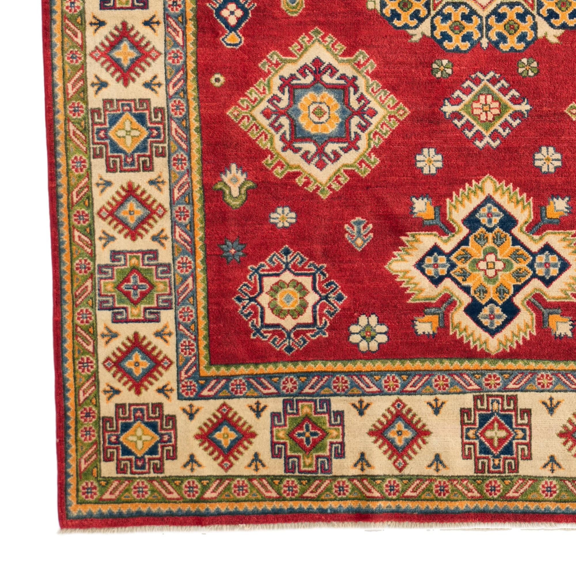 6' 2 x 8' 10 Hand Knotted Kazak Rug