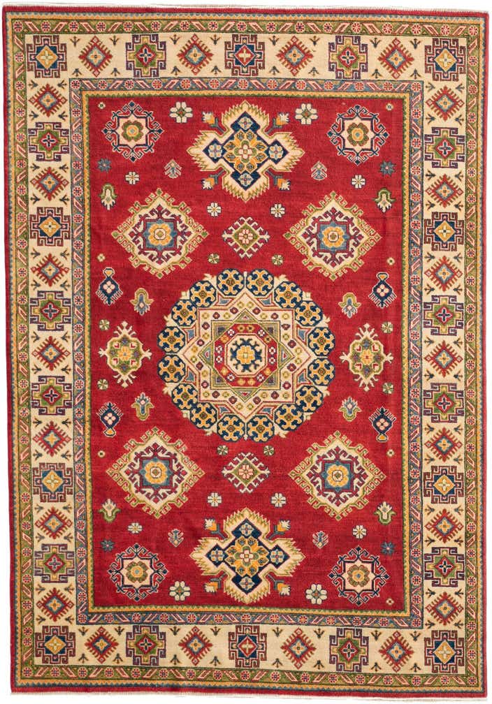 6' 2 x 8' 10 Hand Knotted Kazak Rug