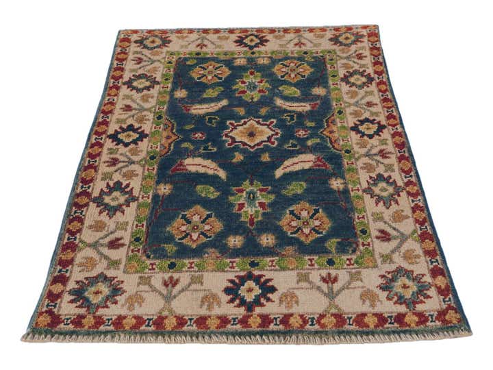 1' 11 x 3' 1 Hand Knotted Kazak Rug