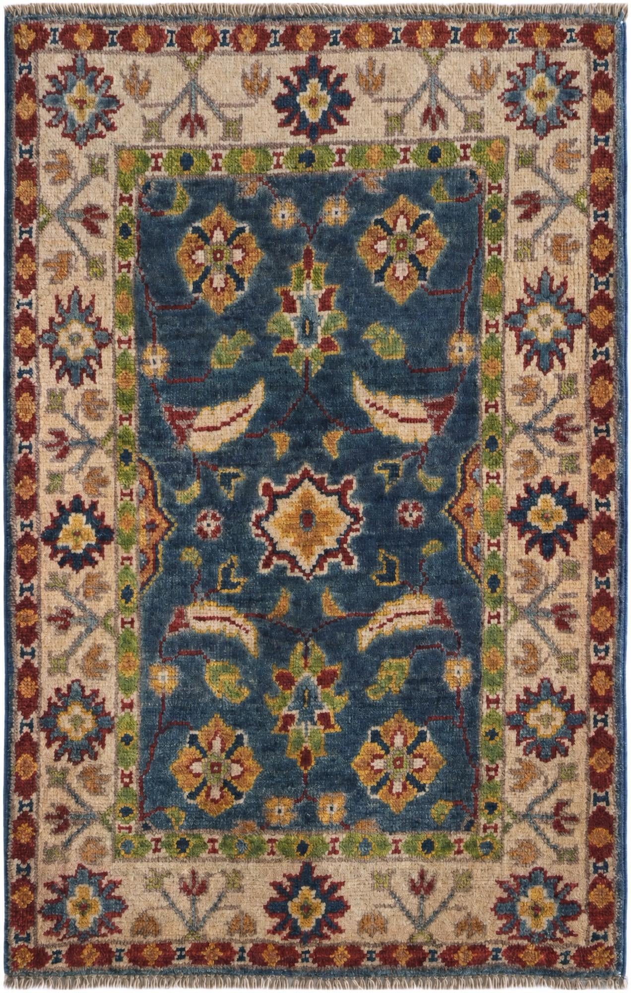 1' 11 x 3' 1 Hand Knotted Kazak Rug