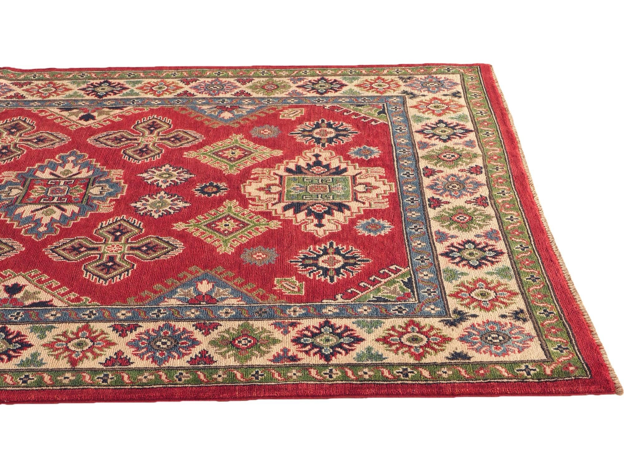 Detail image 6 of 10: 5' 2 x 6' 11 Hand Knotted Kazak Rug