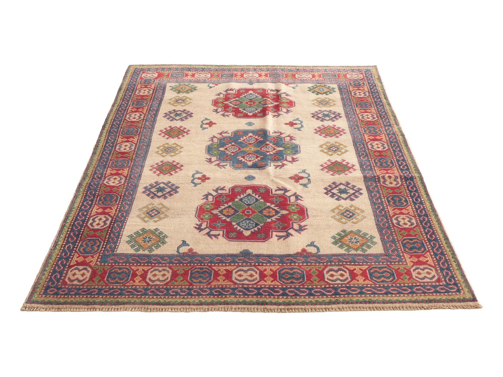 Detail image 5 of 10: 5' 1 x 7' 1 Hand Knotted Kazak Rug