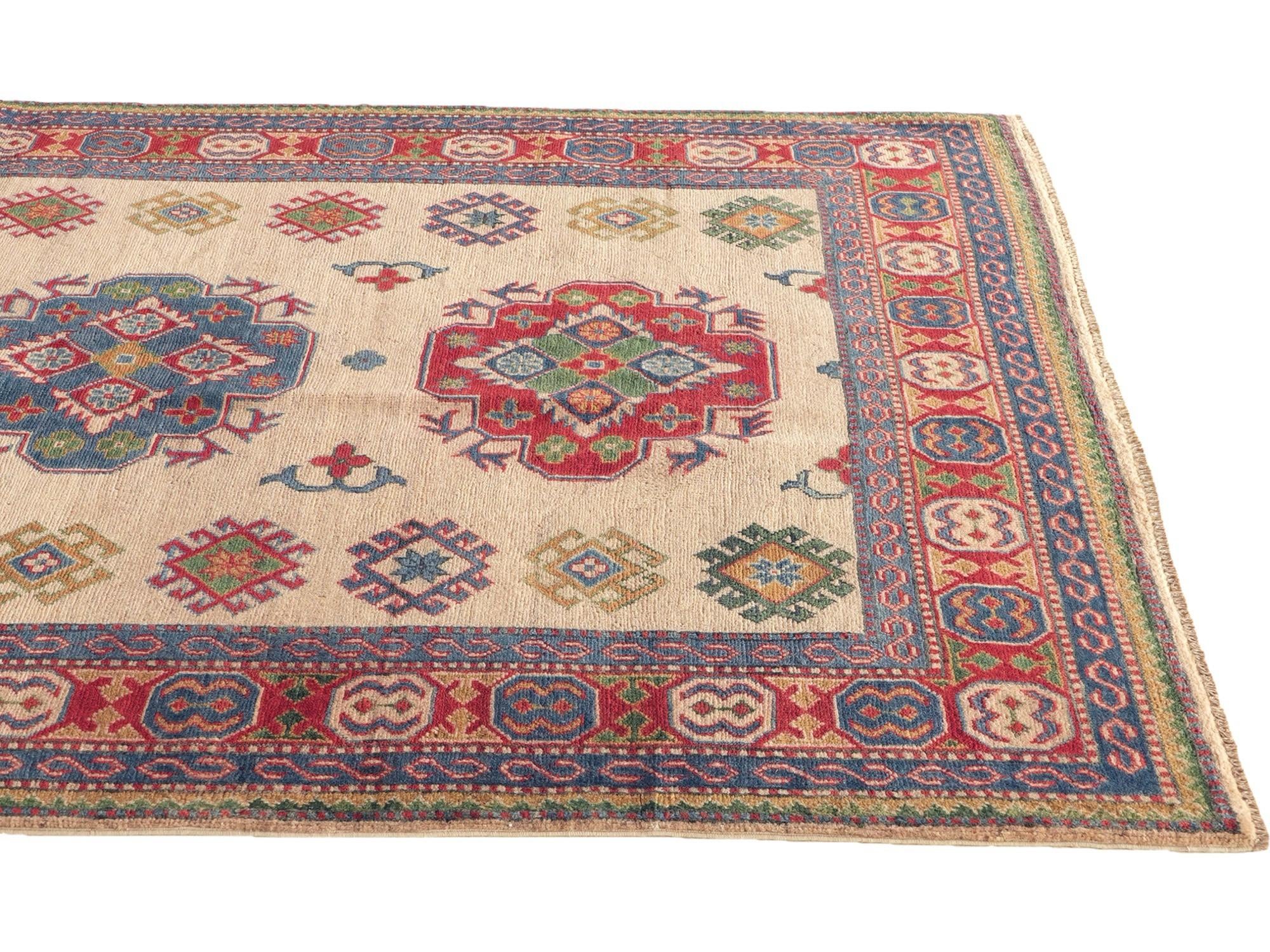 Detail image 6 of 10: 5' 1 x 7' 1 Hand Knotted Kazak Rug