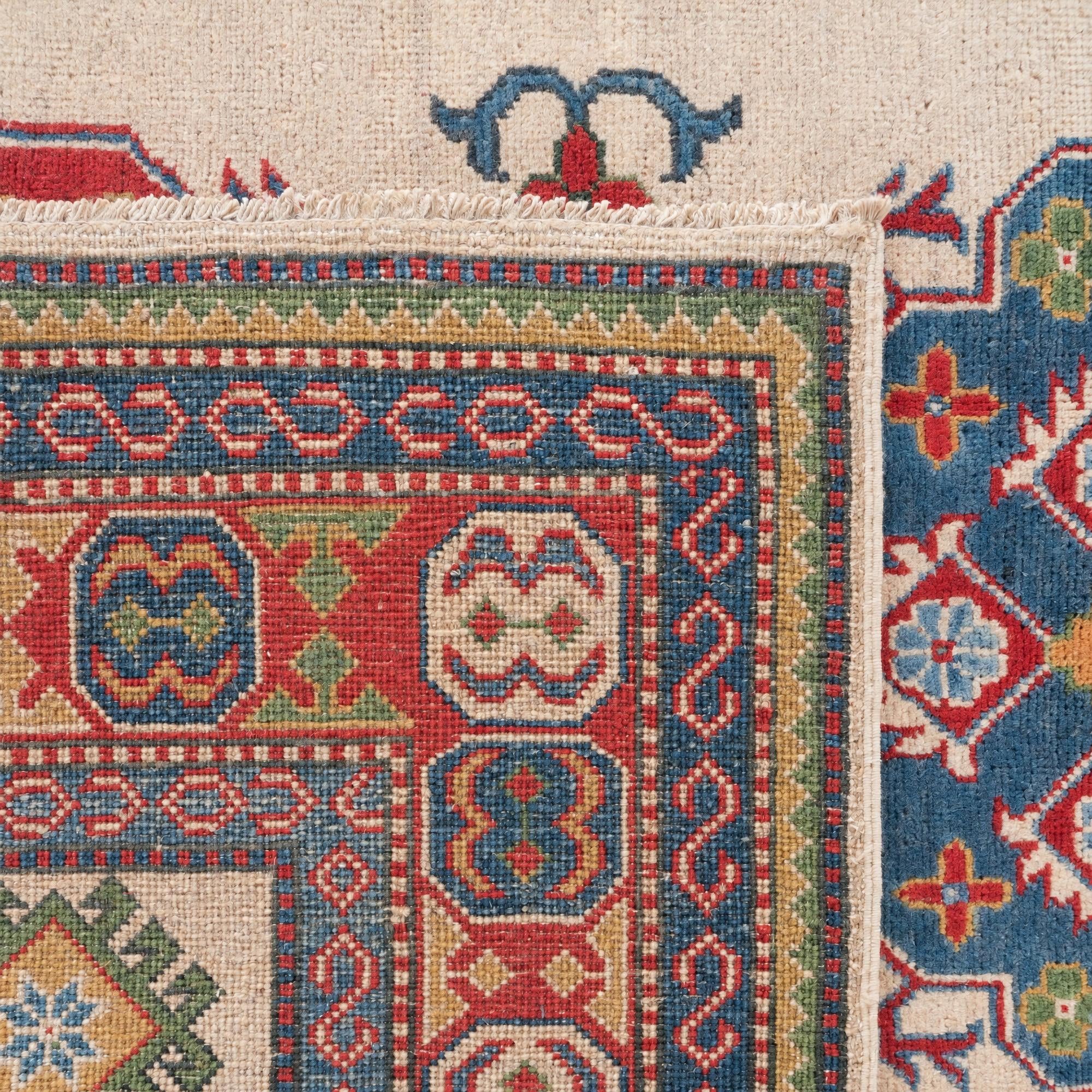155cm x 215cm Hand Knotted Kazak Rug