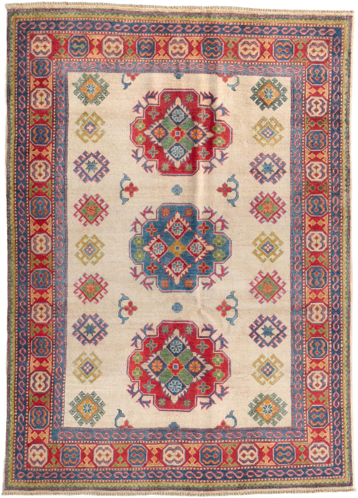 Detail image 2 of 10: 5' 1 x 7' 1 Hand Knotted Kazak Rug