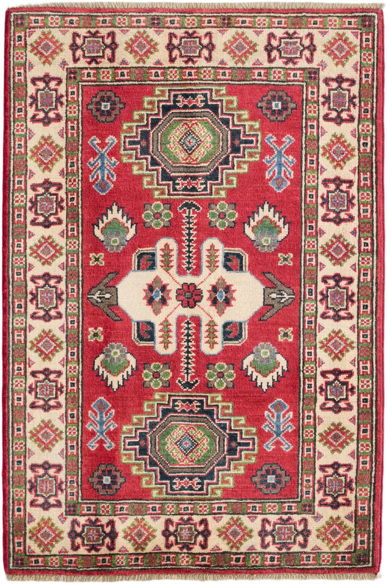 2' 7 x 4' Hand Knotted Kazak Rug