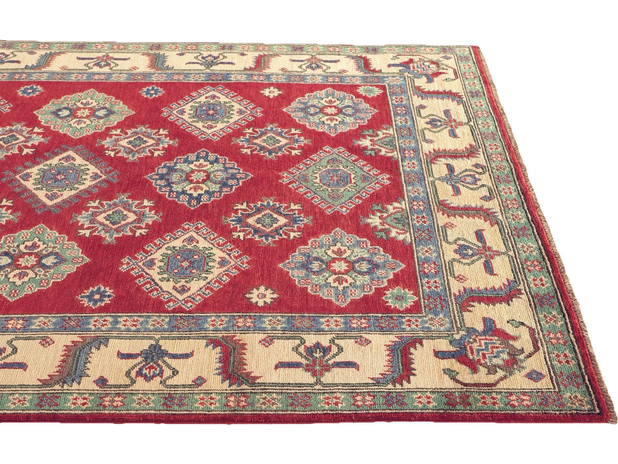 155cm x 215cm Hand Knotted Kazak Rug