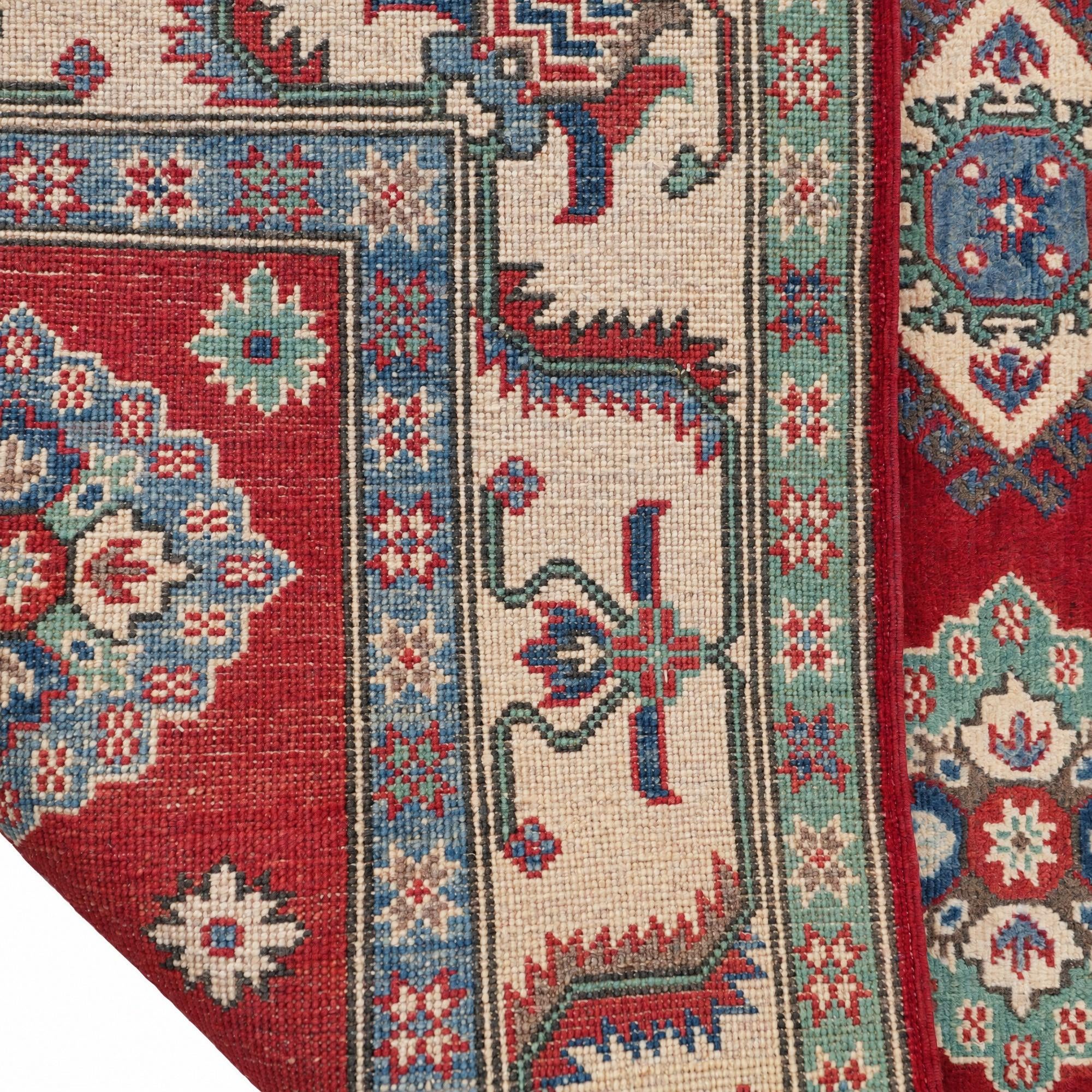 155cm x 215cm Handgeknüpft Kazak Teppich