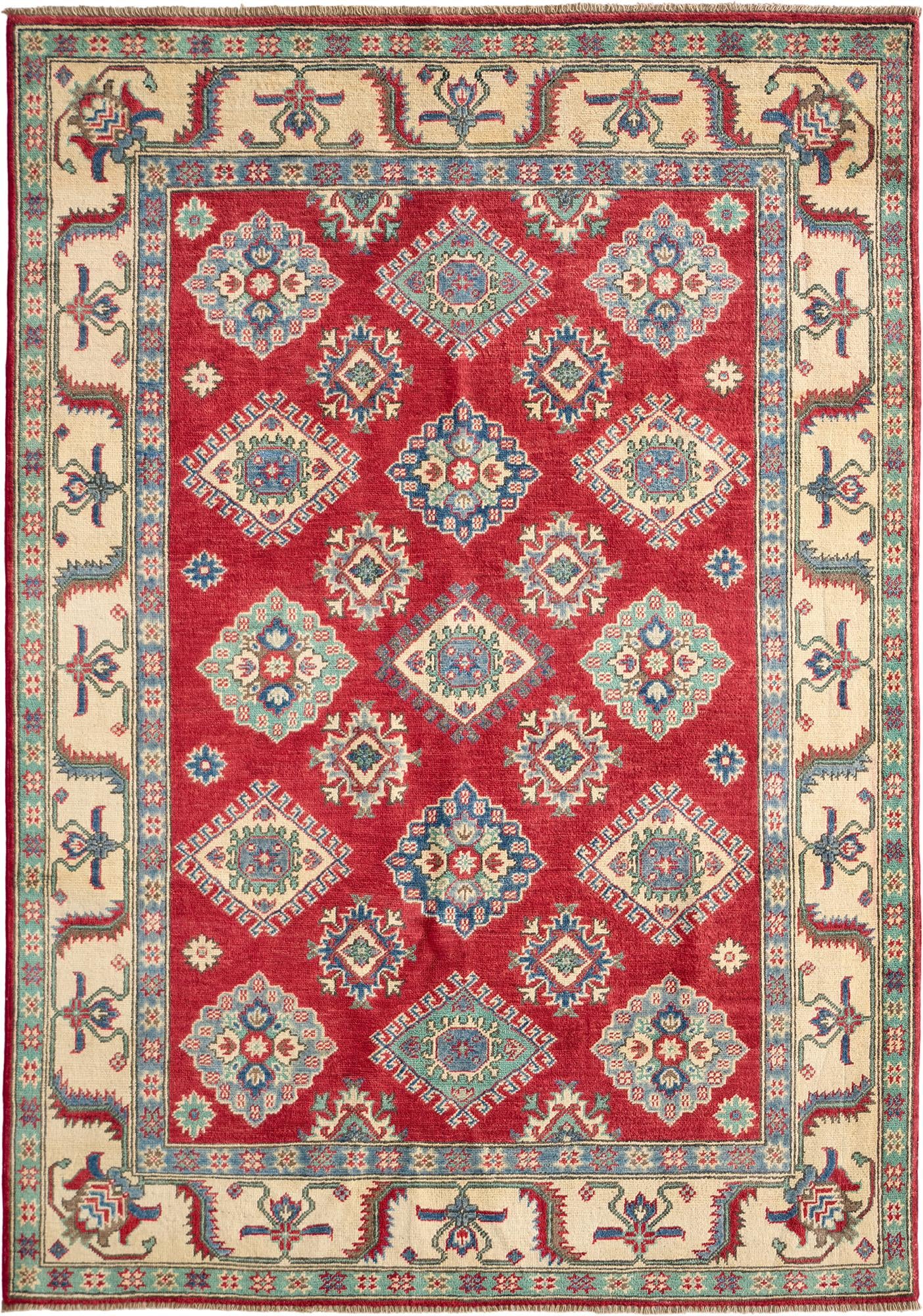 5' x 7' 1 Hand Knotted Kazak Rug