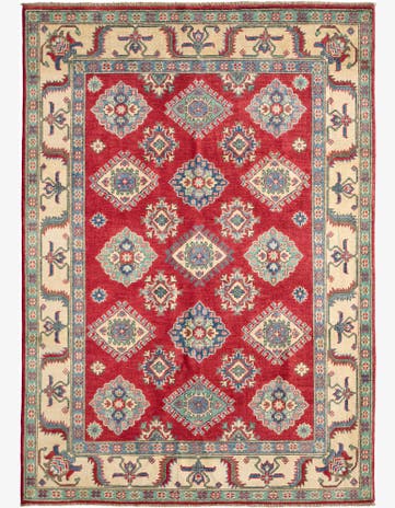 5' x 7' 1 Hand Knotted Kazak Rug